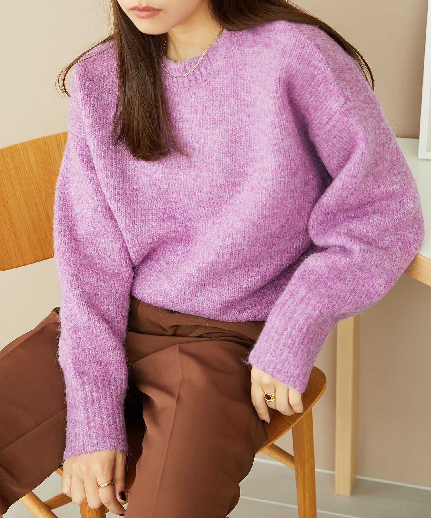 ORiental TRaffic「ニットプルオーバー/MO33N05」|ニット・セーター|PURPLE