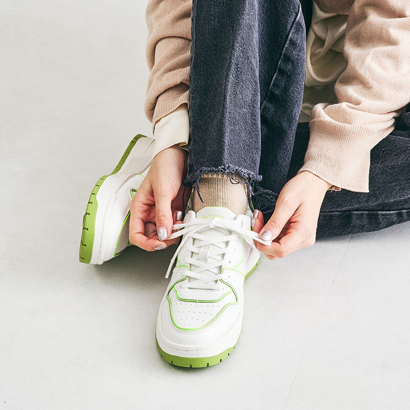 ORiental TRaffic「カラーラインコートソールスニーカー/OT3731」|スニーカー|GREEN