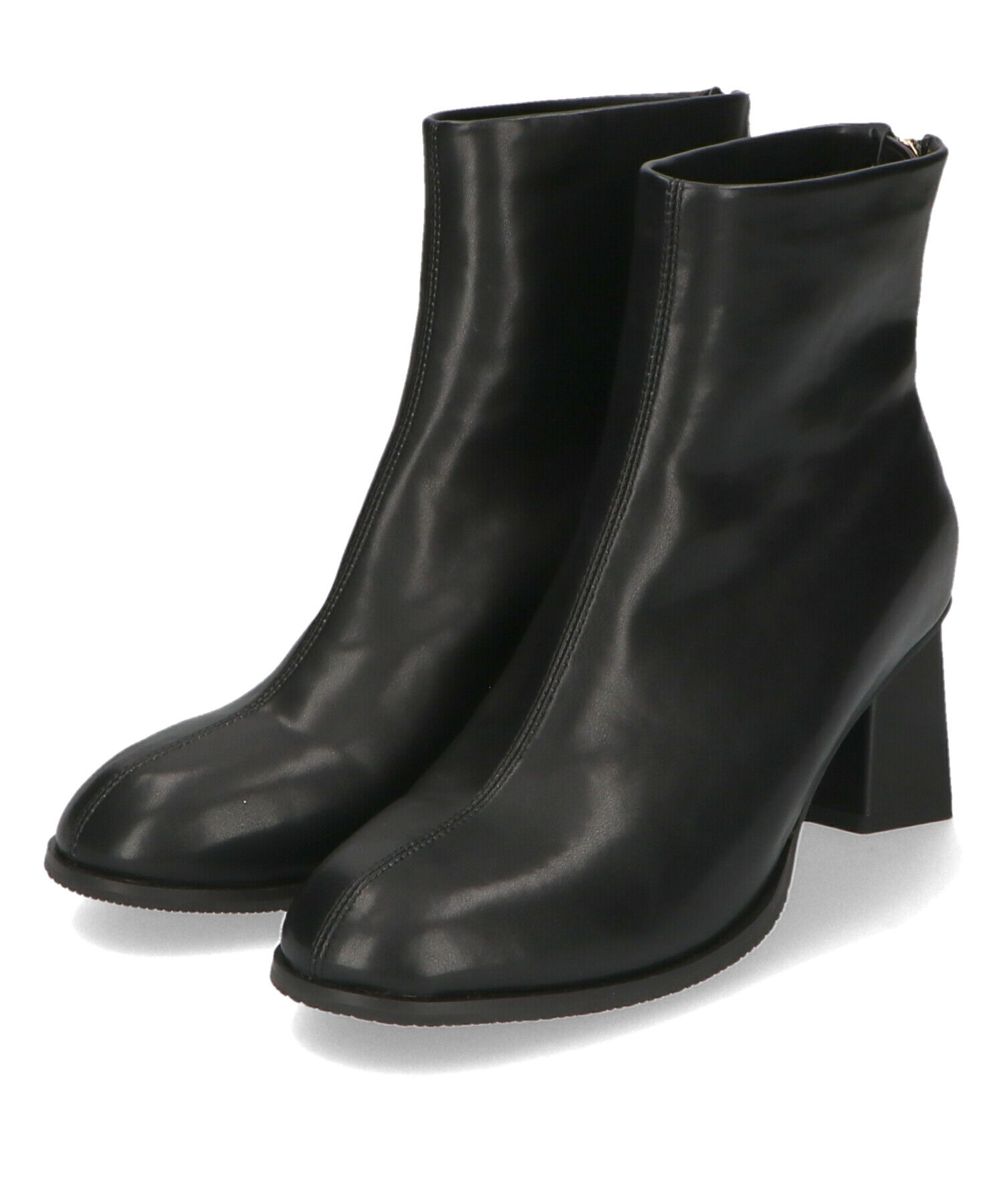 ORiental TRaffic「変形 ヒール ラウンドトゥ ショートブーツ /41405 太ヒール ヒール6.3ｃｍ」|ショートブーツ|