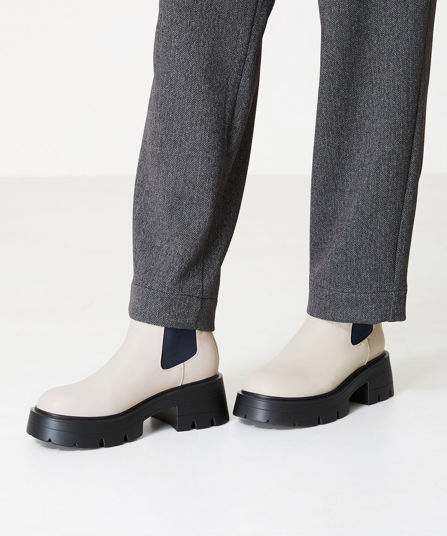 ORiental TRaffic「厚底 ヒール サイド ゴア ブーツ /41410」|ショートブーツ|