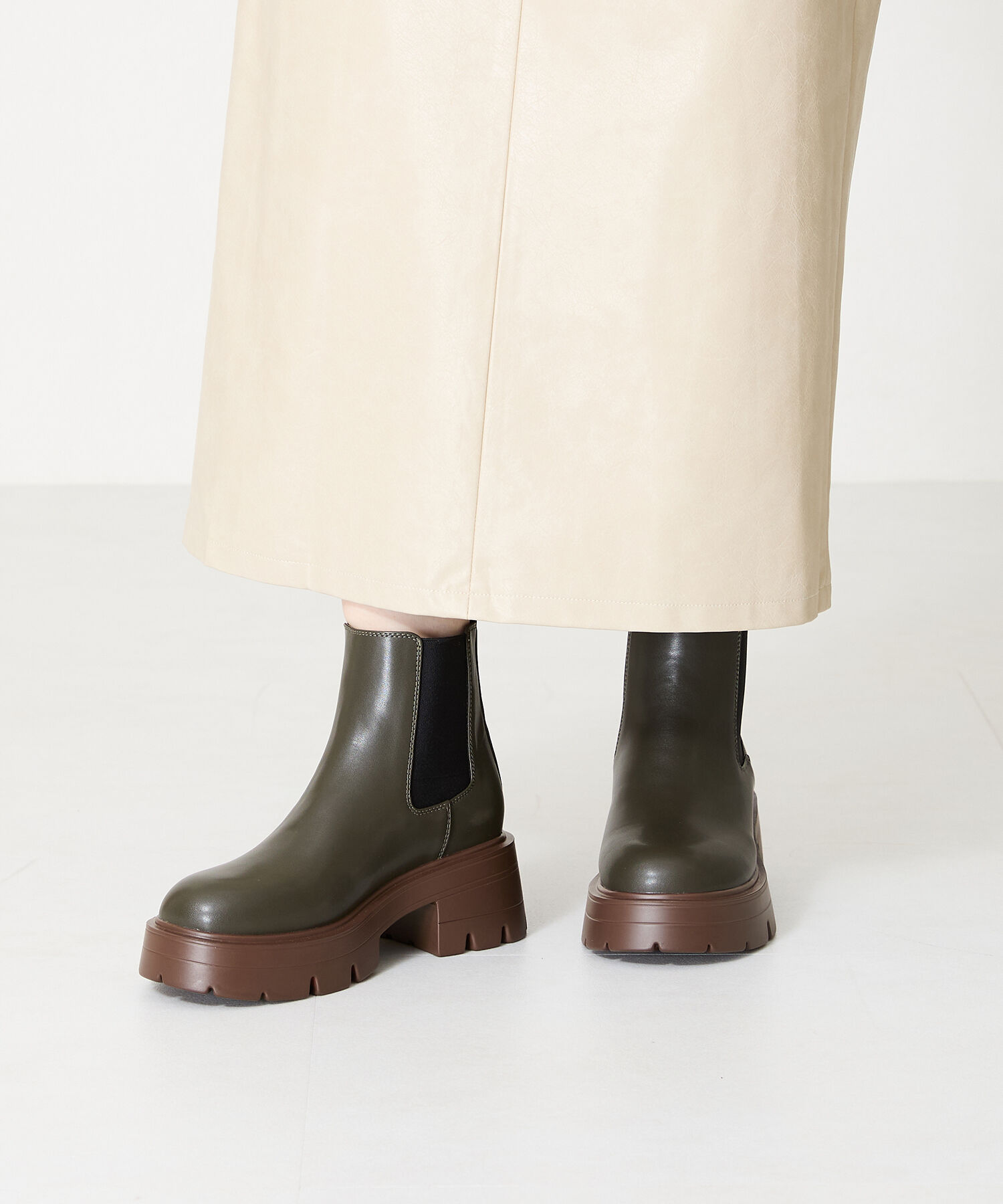 ORiental TRaffic「厚底 ヒール サイド ゴア ブーツ /41410」|ショートブーツ|