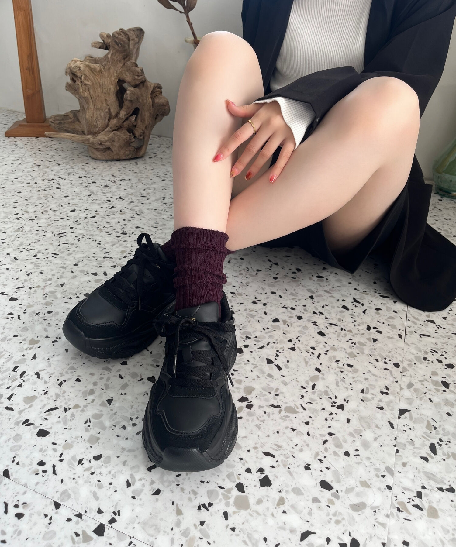 ORiental TRaffic「【アウトレット価格】ナイロンテープ厚底スニーカー/OT3745」|スニーカー|