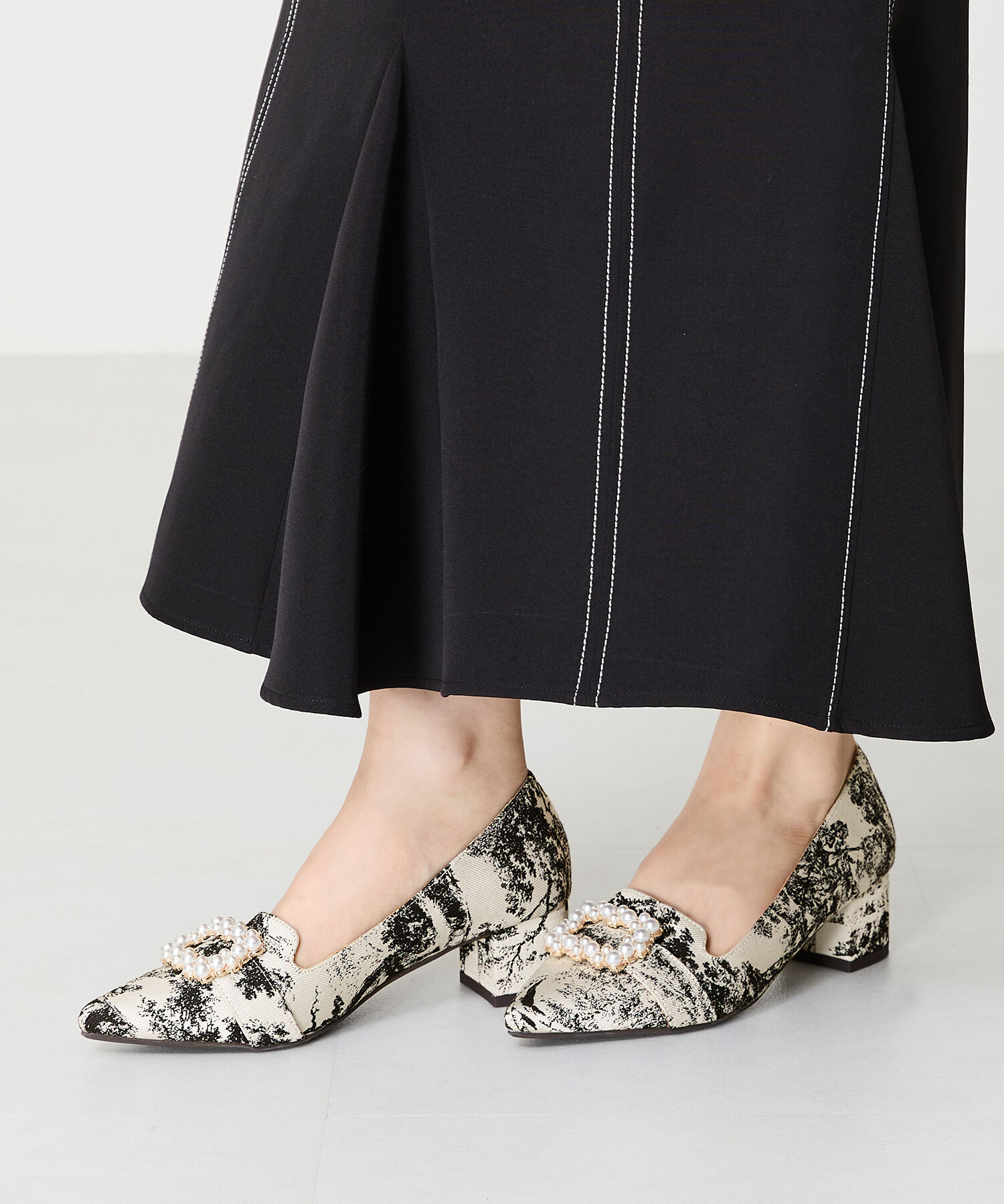 ORiental TRaffic「パール モチーフ ヒール オペラ パンプス /41312」|パンプス|