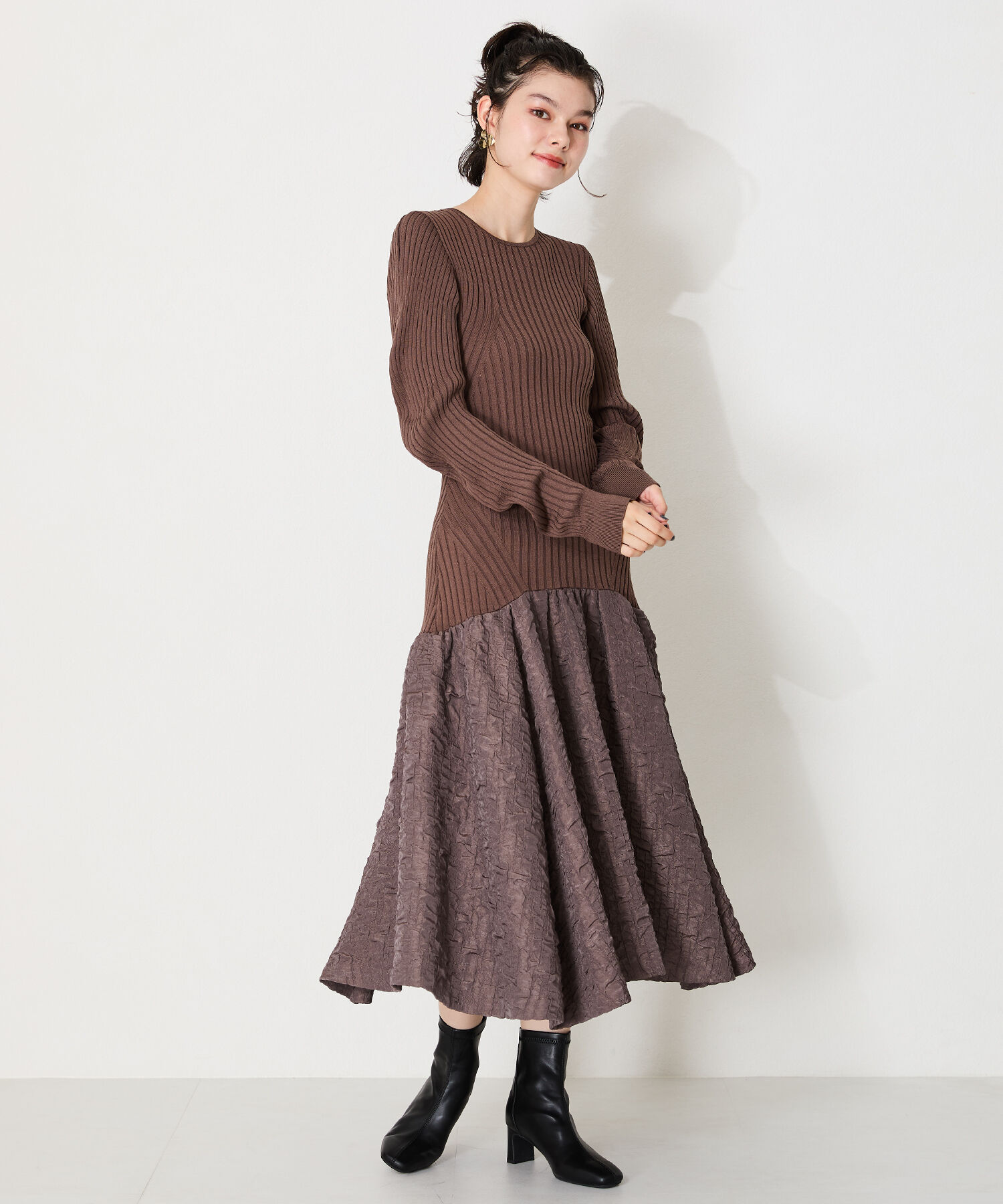 ORiental TRaffic「ストレッチ ヒール バック ジップ ブーツ /41406」|ショートブーツ|