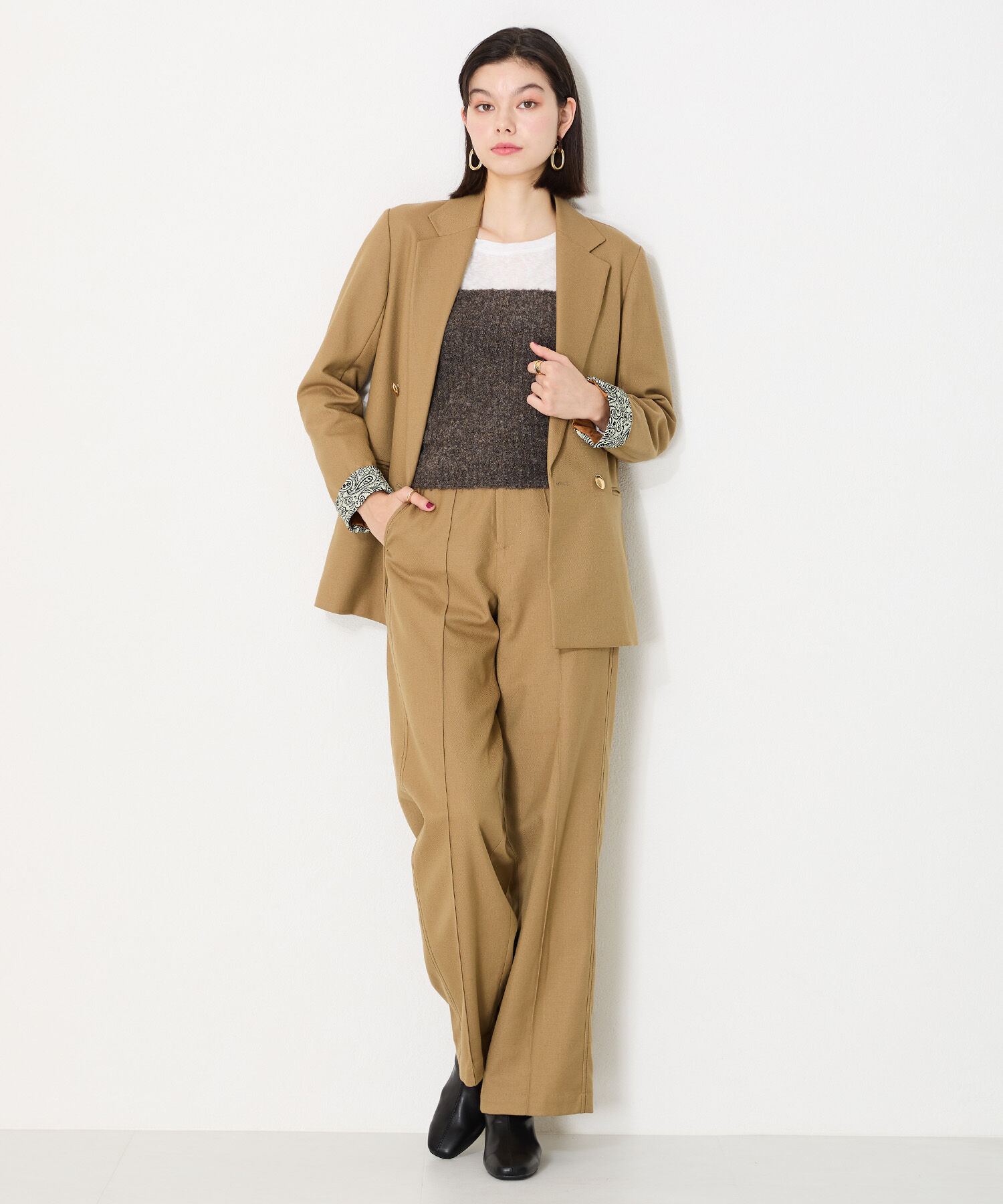 ORiental TRaffic「ストレッチ ヒール バック ジップ ブーツ /41406」|ショートブーツ|