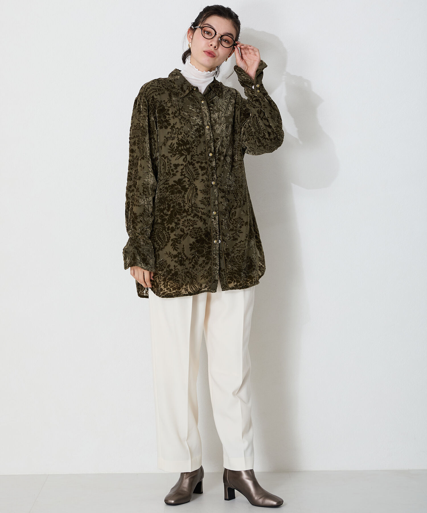 ORiental TRaffic「ストレッチ ヒール バック ジップ ブーツ /41406」|ショートブーツ|