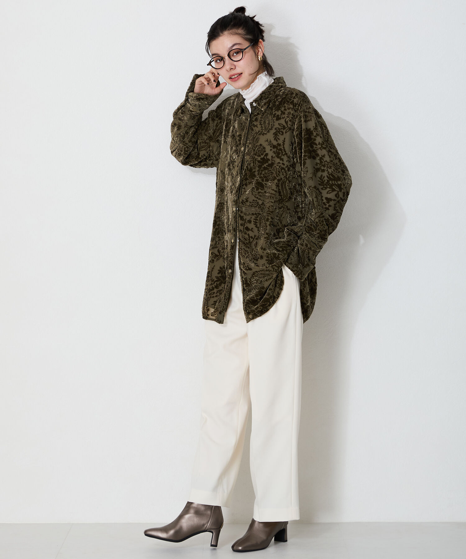 ORiental TRaffic「ストレッチ ヒール バック ジップ ブーツ /41406」|ショートブーツ|