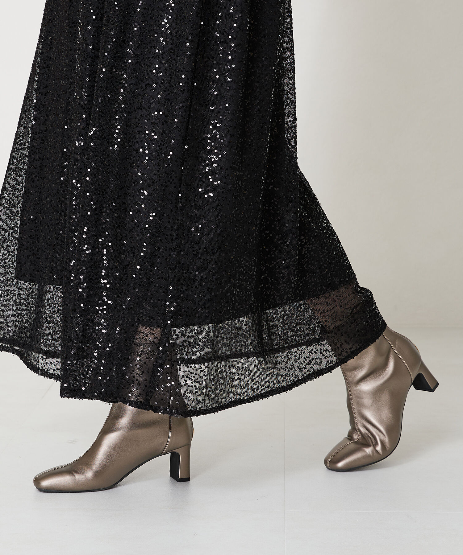 ORiental TRaffic「ストレッチ ヒール バック ジップ ブーツ /41406」|ショートブーツ|