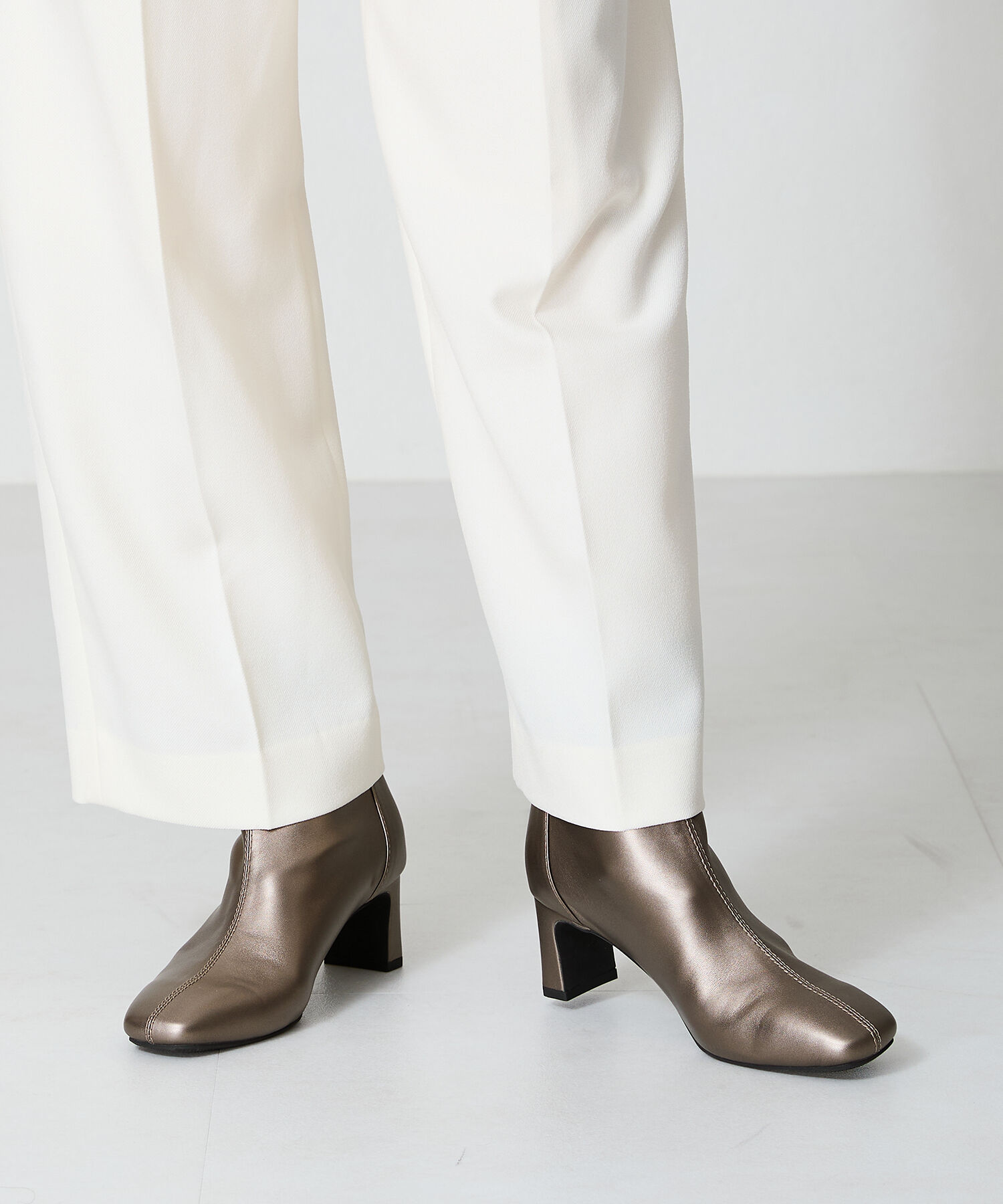 ORiental TRaffic「ストレッチ ヒール バック ジップ ブーツ /41406」|ショートブーツ|