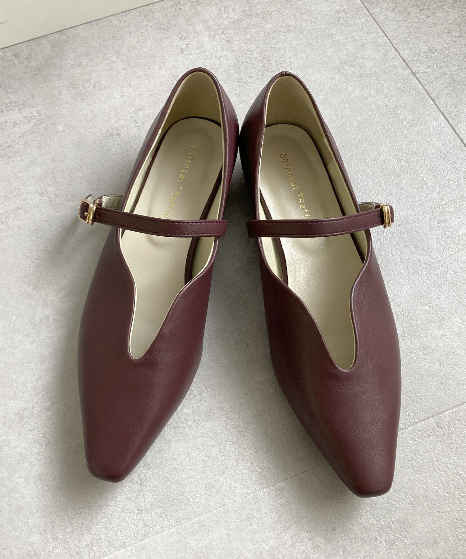 ORiental TRaffic「ベルト デザイン フラットパンプス /45302  ベーシック  シンプル ストラップパンプス」|パンプス|