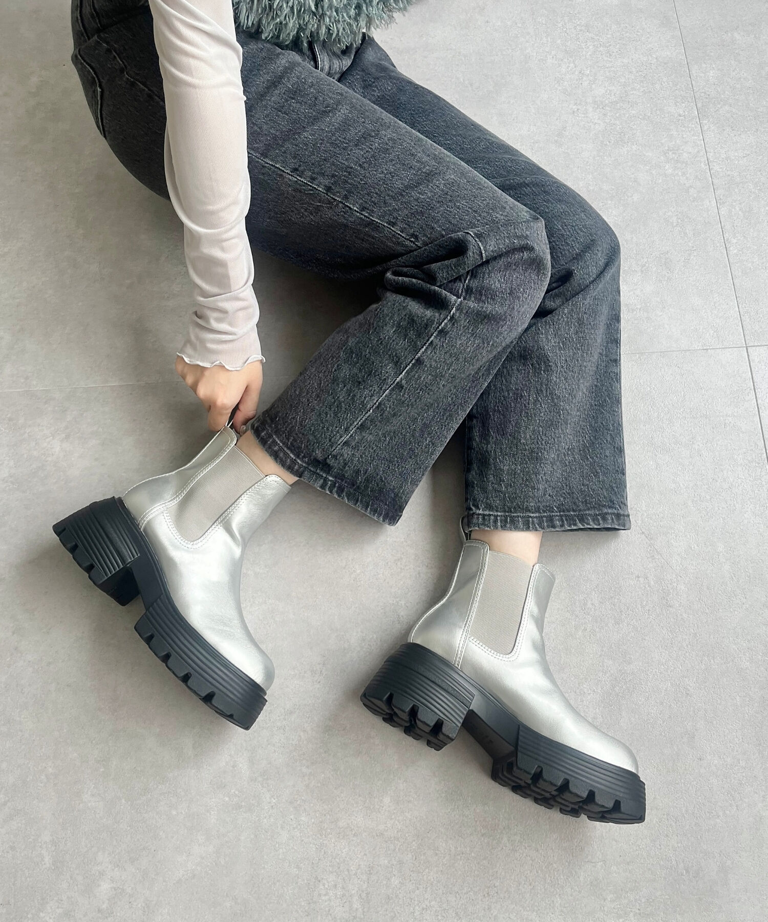 ORiental TRaffic「カラー ソール ショート ブーツ /45401」|ショートブーツ|