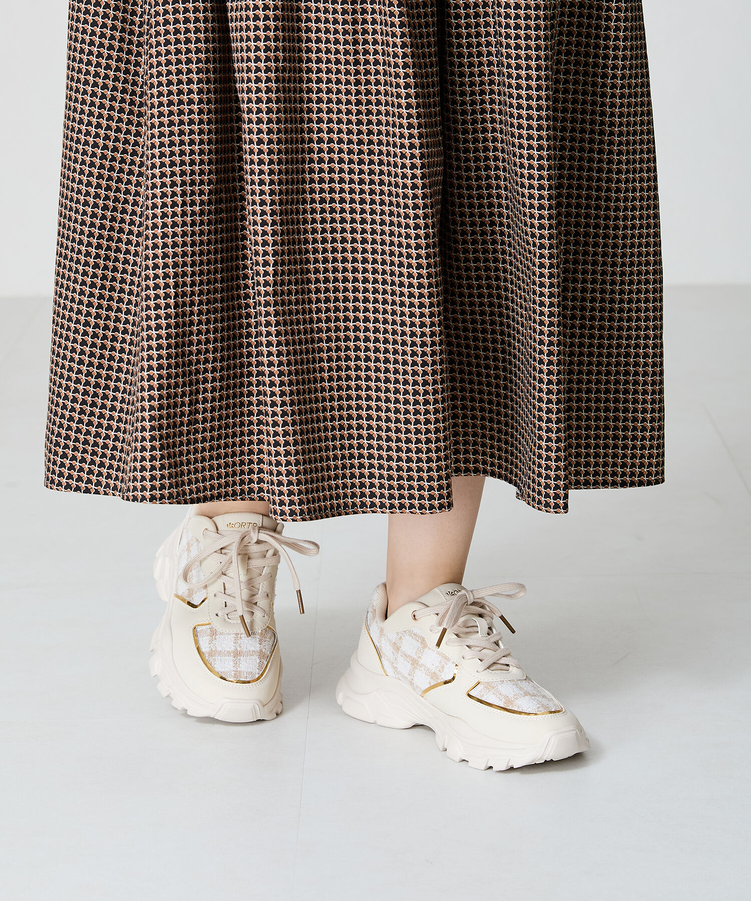 ORiental TRaffic「2WAYシューレースツイードスニーカー/OT3746」|スニーカー|