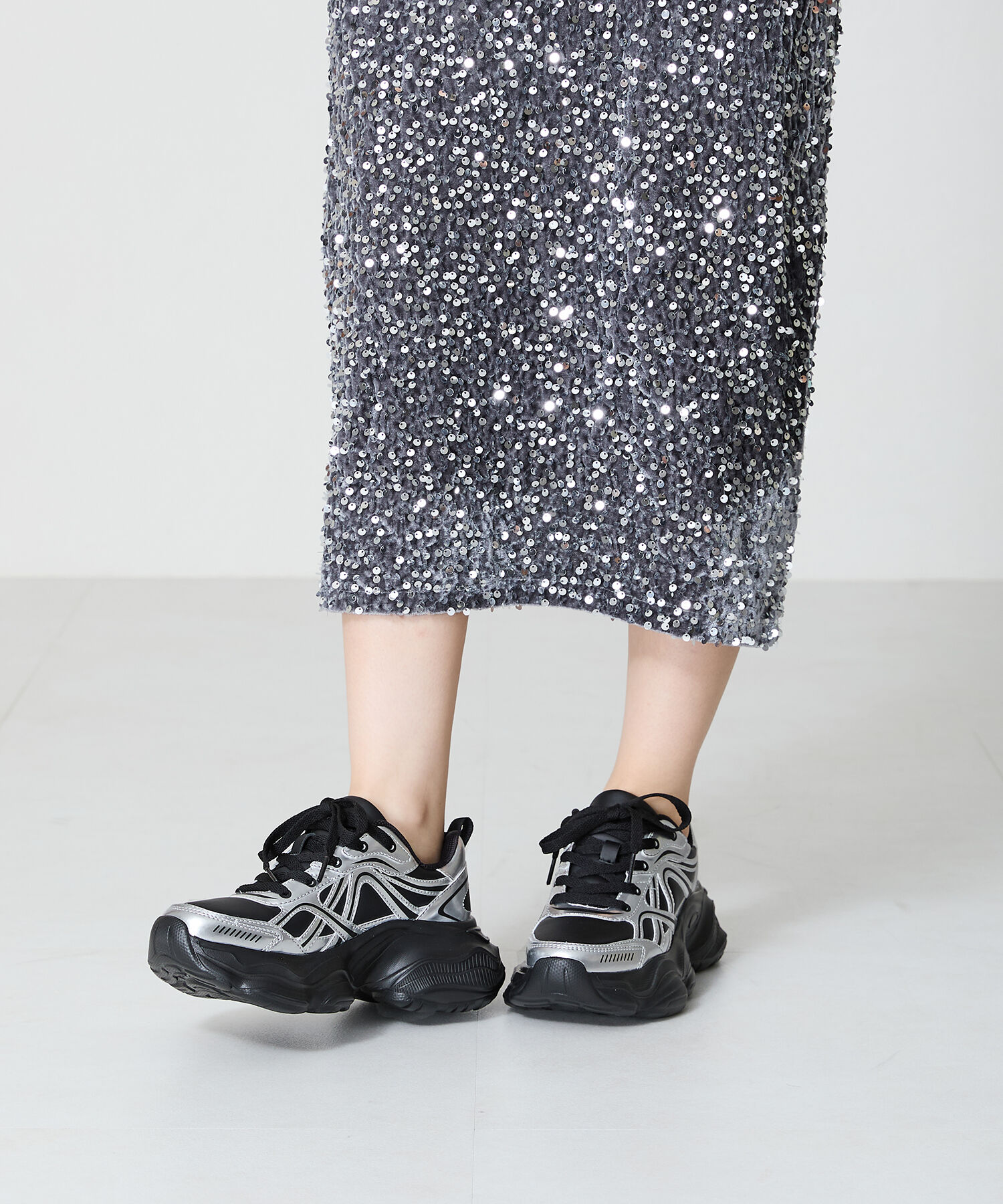 ORiental TRaffic「【アウトレット価格】ボリュームソールハイテクスニーカー/OT3747」|スニーカー|