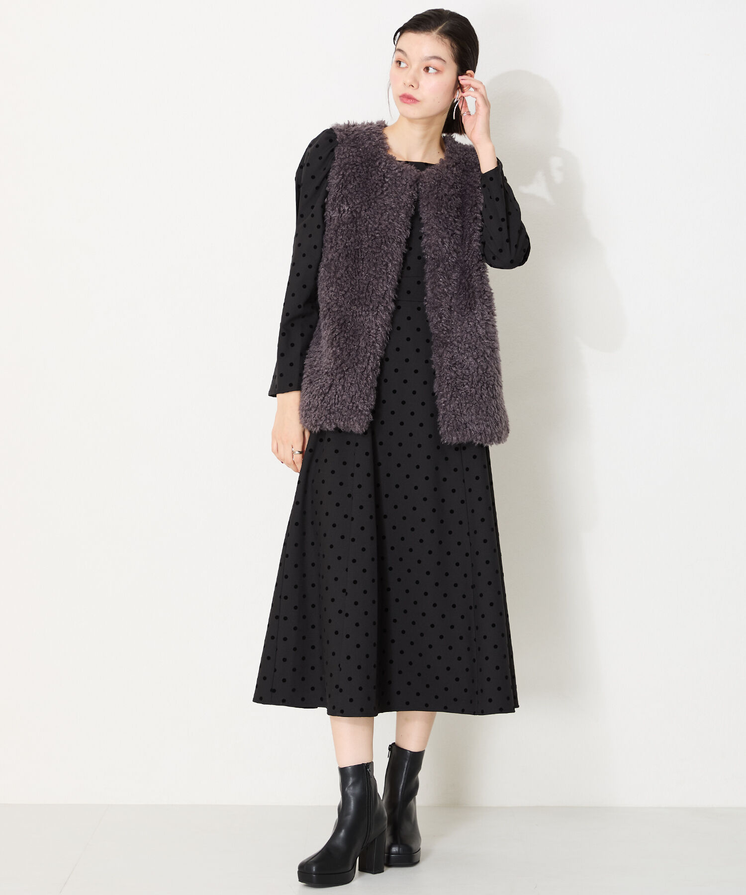 ORiental TRaffic「プラットフォームヒールショートブーツ/41422」|ショートブーツ|