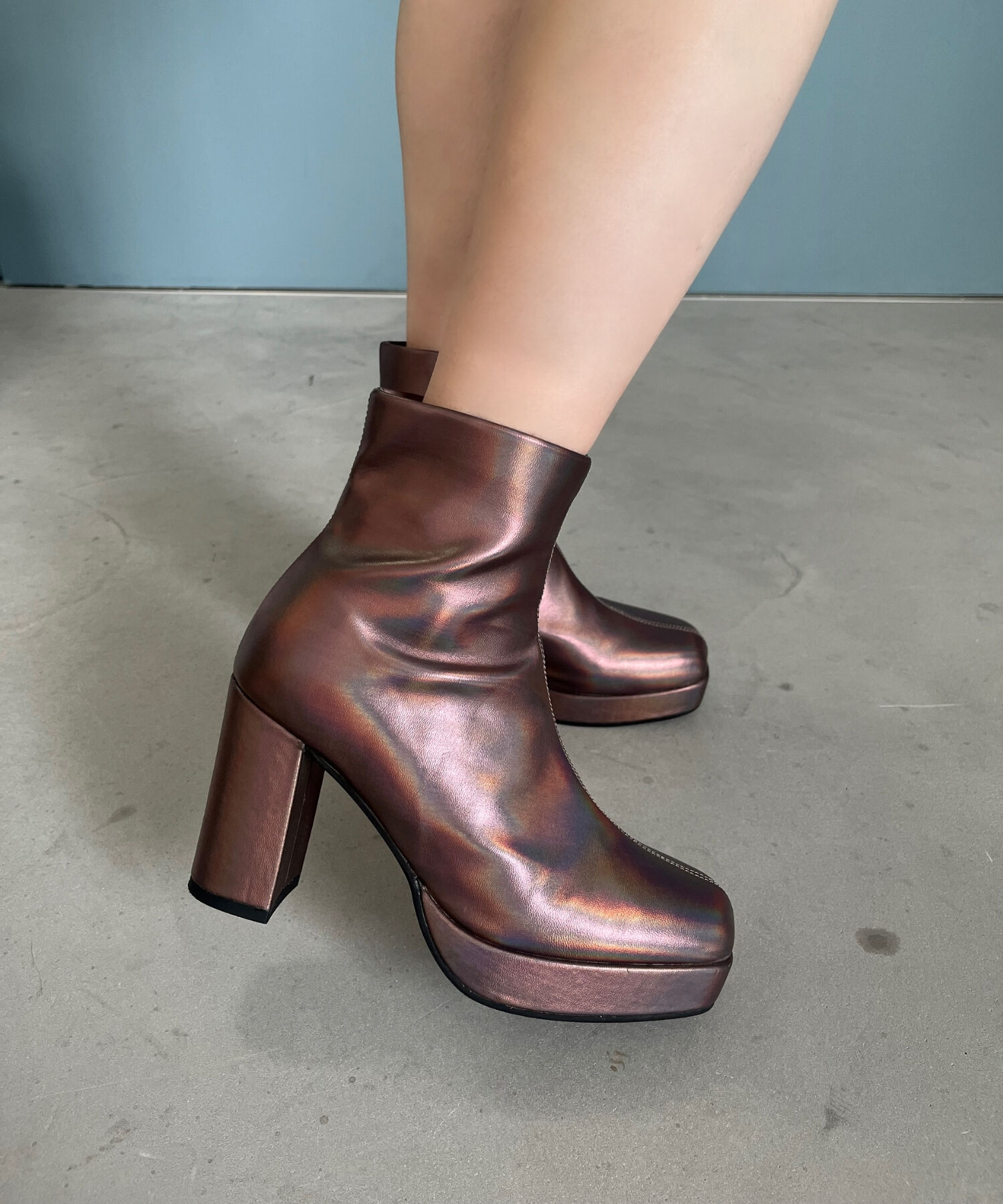 ORiental TRaffic「プラットフォームヒールショートブーツ/41422」|ショートブーツ|