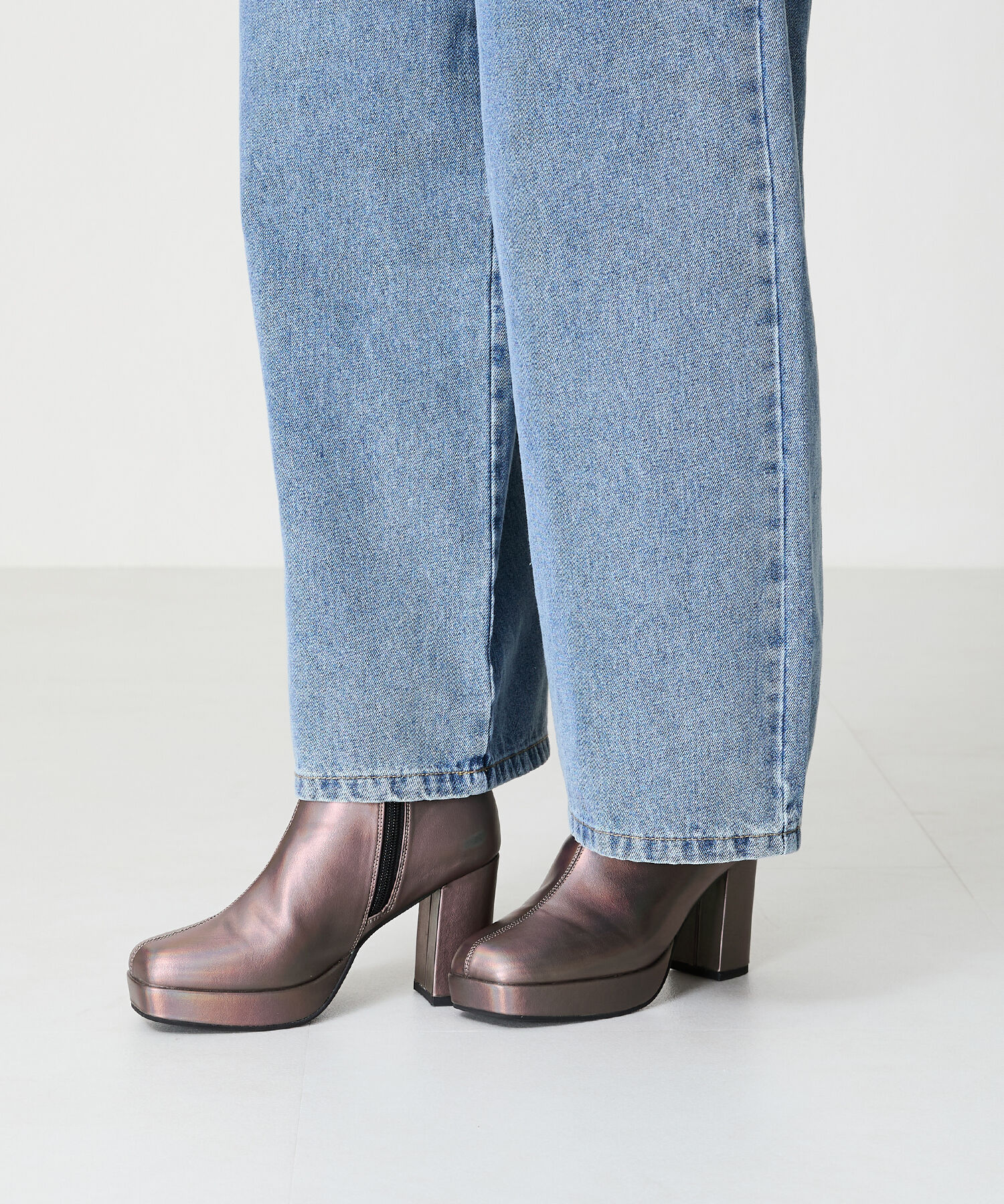 ORiental TRaffic「プラットフォームヒールショートブーツ/41422」|ショートブーツ|