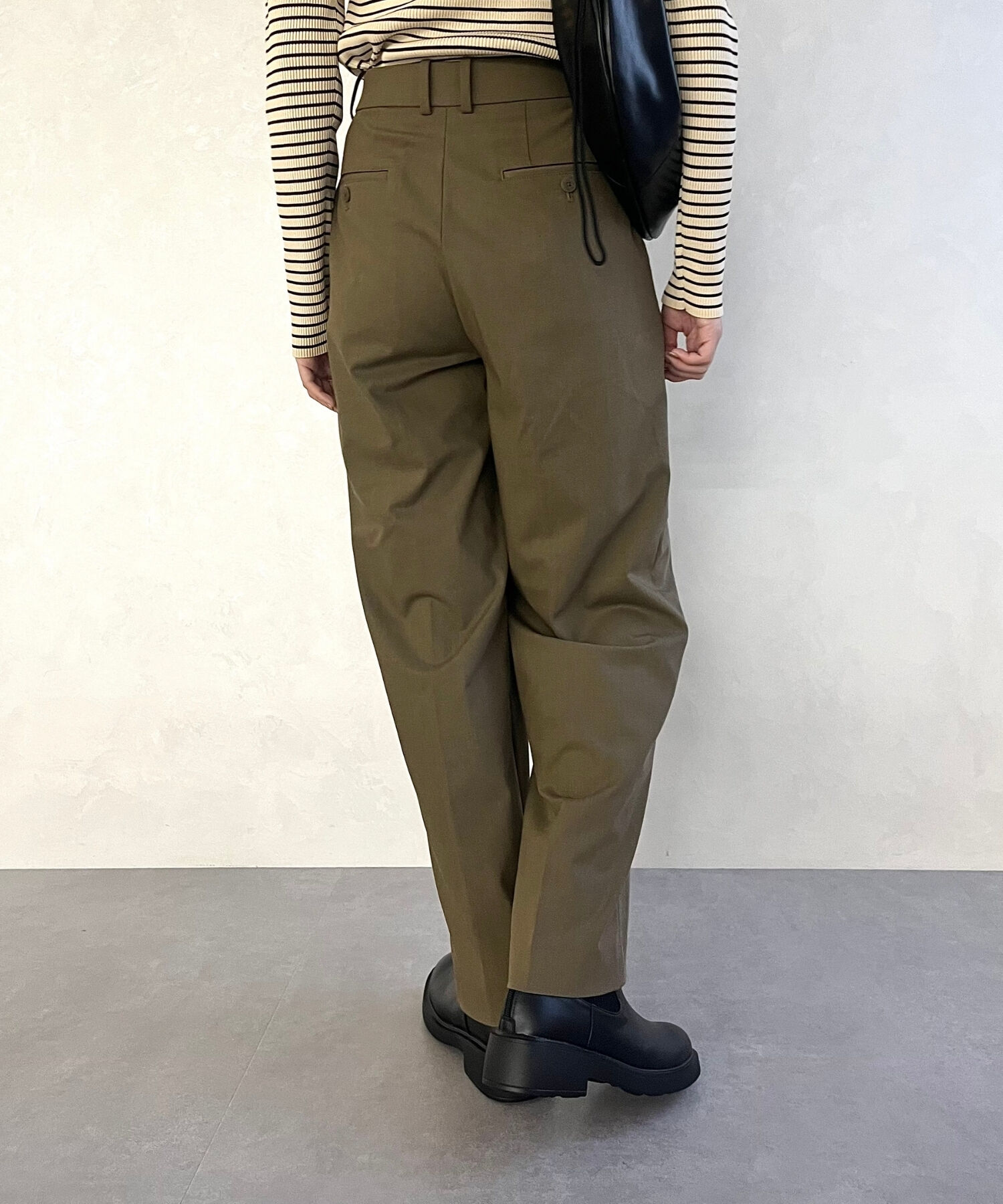 WA Oriental TRaffic「リブ ニット バックジップ ブーツ /42407 ショートブーツ 厚手クッション」|ショートブーツ|