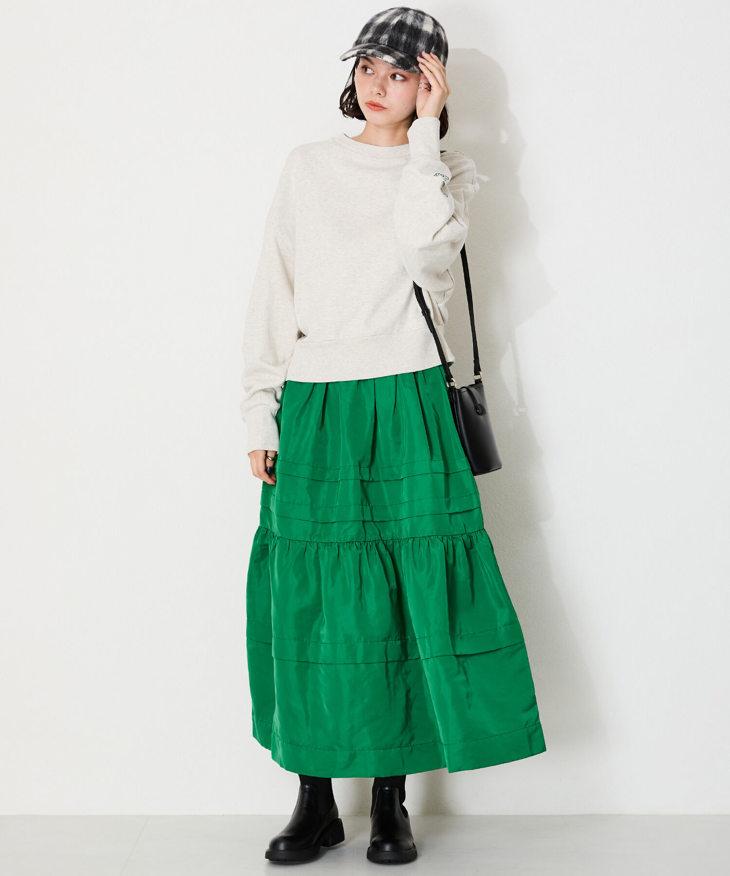 WA Oriental TRaffic「リブ ニット バックジップ ブーツ /42407 ショートブーツ 厚手クッション」|ショートブーツ|