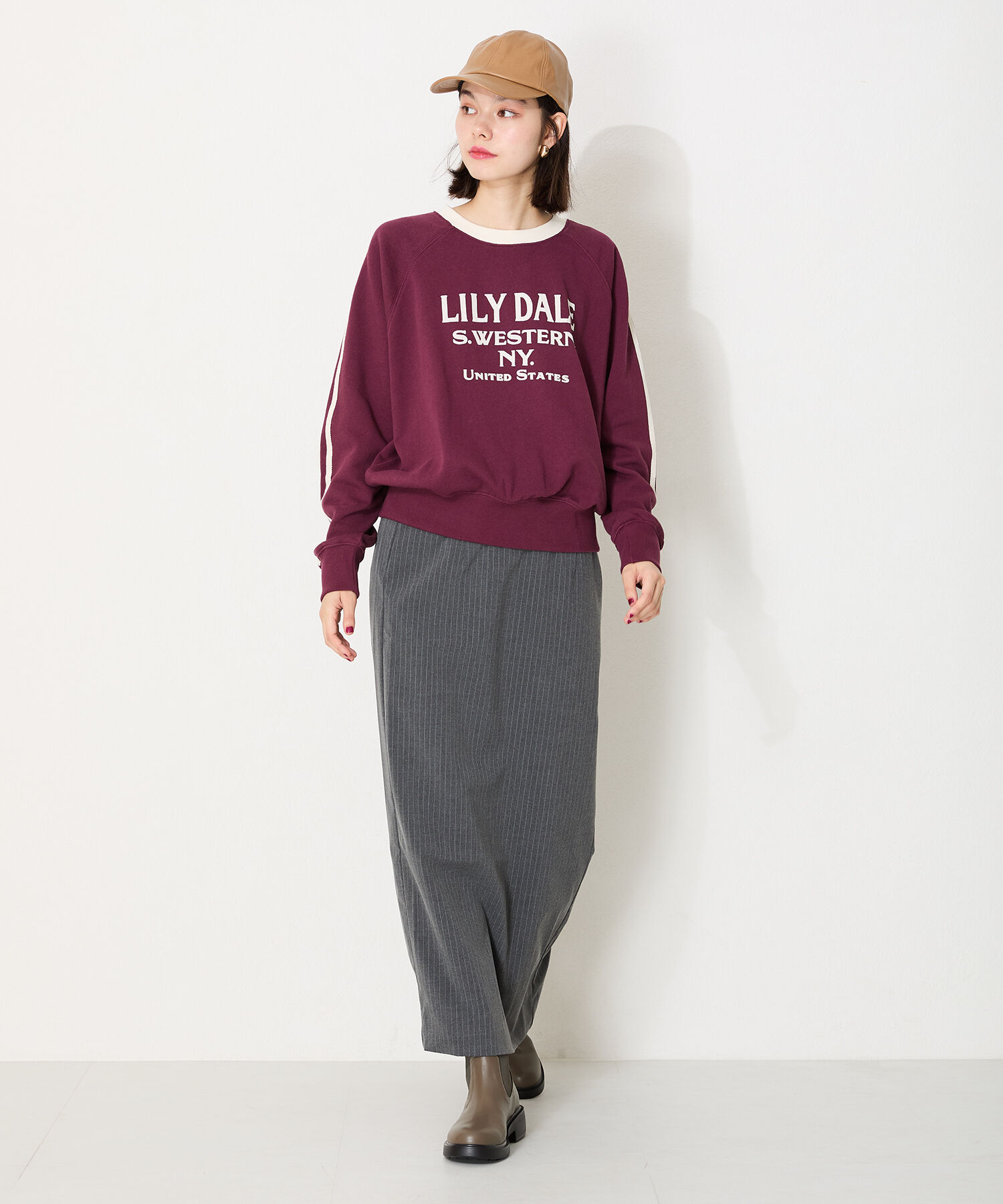 WA Oriental TRaffic「リブ ニット バックジップ ブーツ /42407 ショートブーツ 厚手クッション」|ショートブーツ|