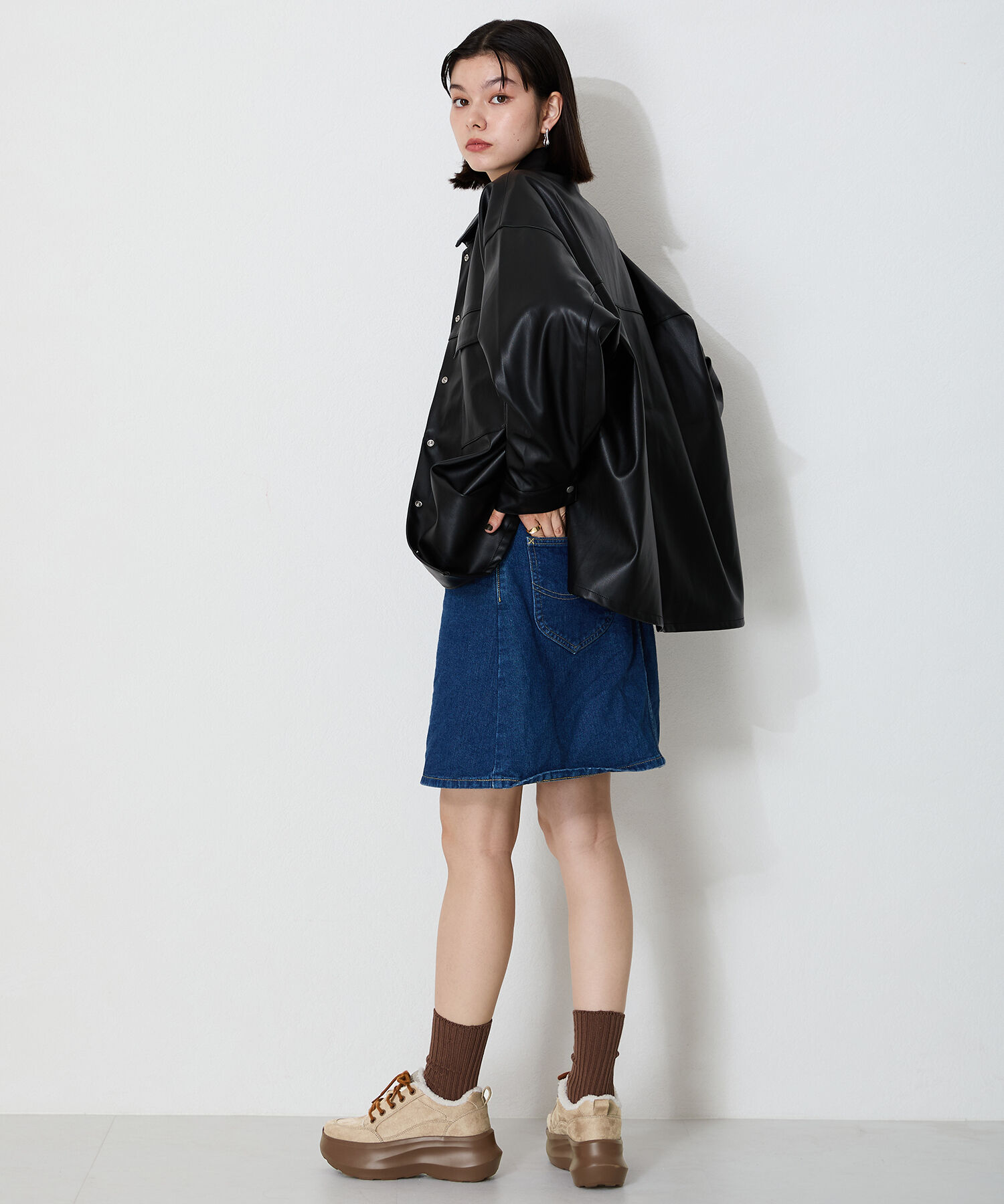 ORiental TRaffic「【 再入荷 】 ボア デザイン 厚底 スニーカー / OT3739」|スニーカー|