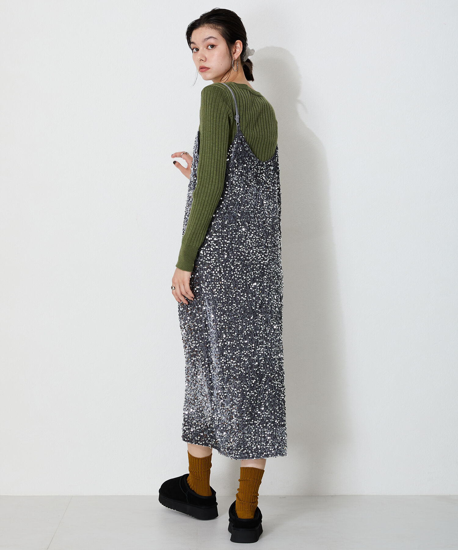 ORiental TRaffic「厚底 ムートン スリッポン シューズ/41320」|ショートブーツ|