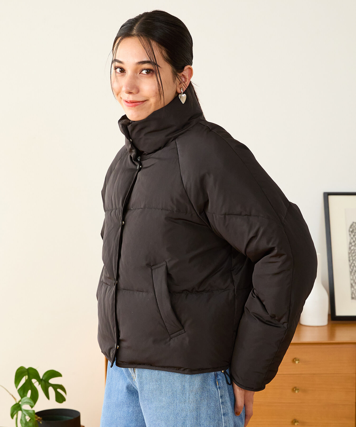 ORiental TRaffic「スタンドネック ショート ダウン ジャケット /MO43D02」|ダウン|