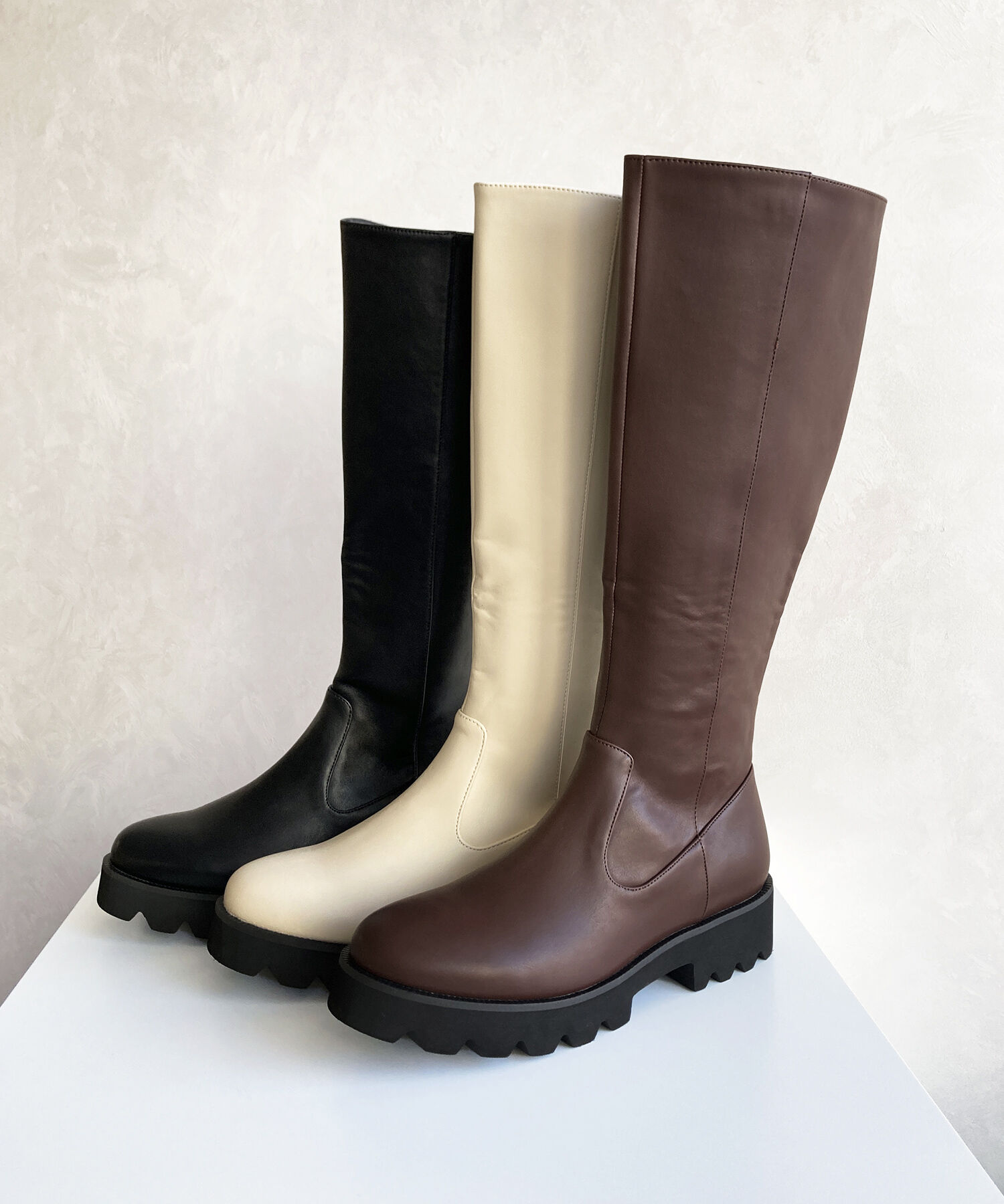 ORiental TRaffic「タンクソールロングブーツ/31484」|ロングブーツ|BROWN