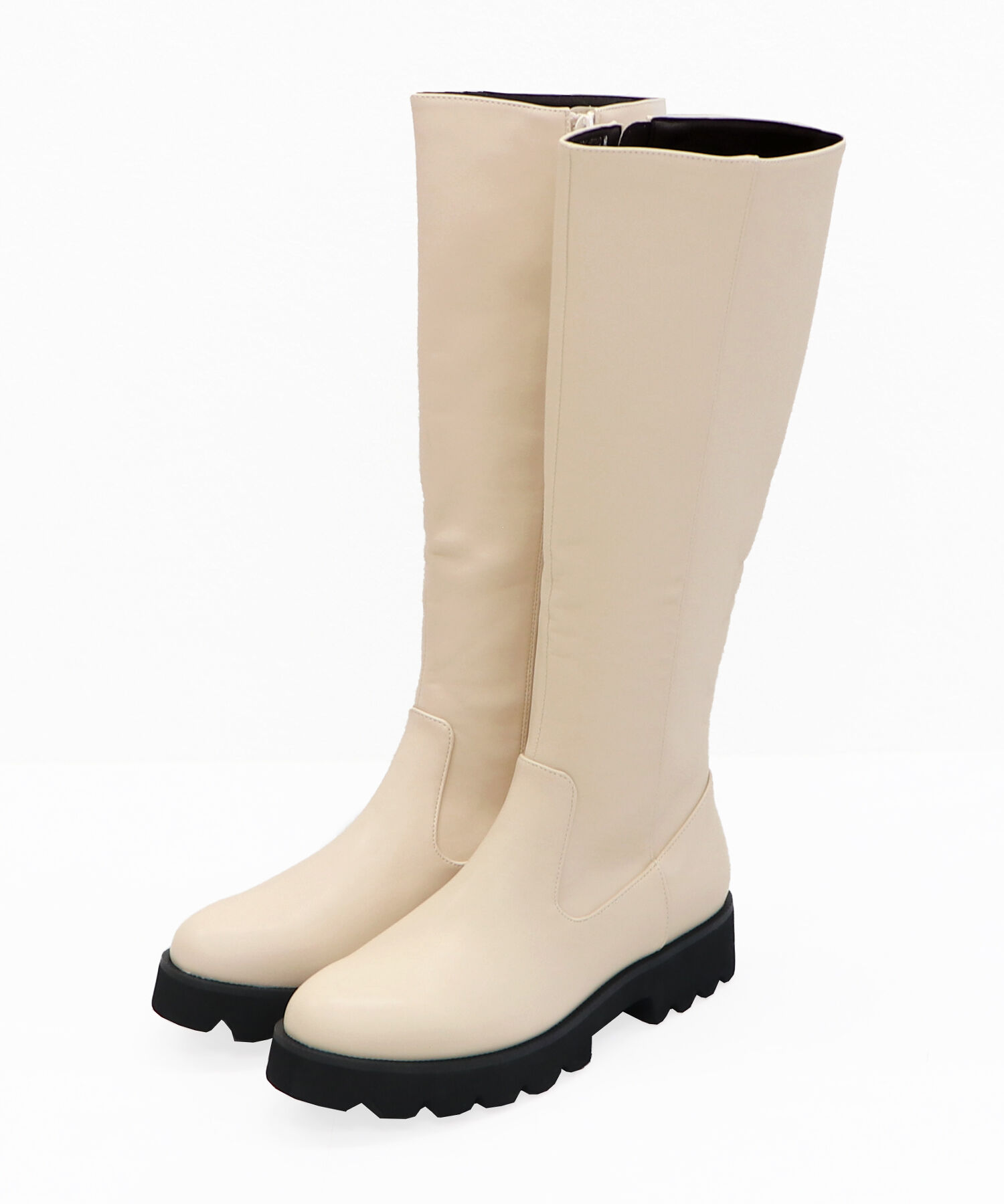 ORiental TRaffic「タンクソールロングブーツ/31484」|ロングブーツ|IVORY