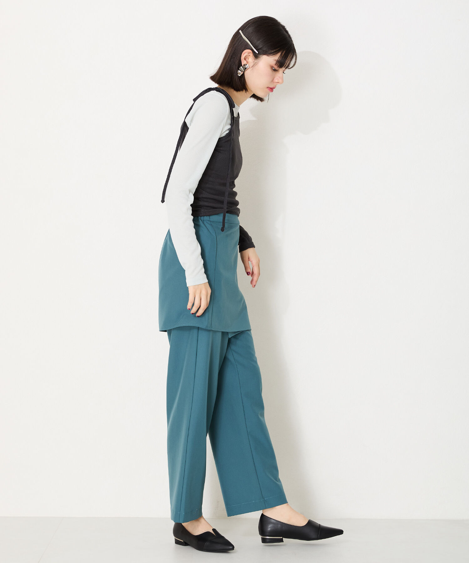 ORiental TRaffic「【WEB限定】メタリックライン フラット パンプス /45303 スリットパンプス 通勤靴」|パンプス|