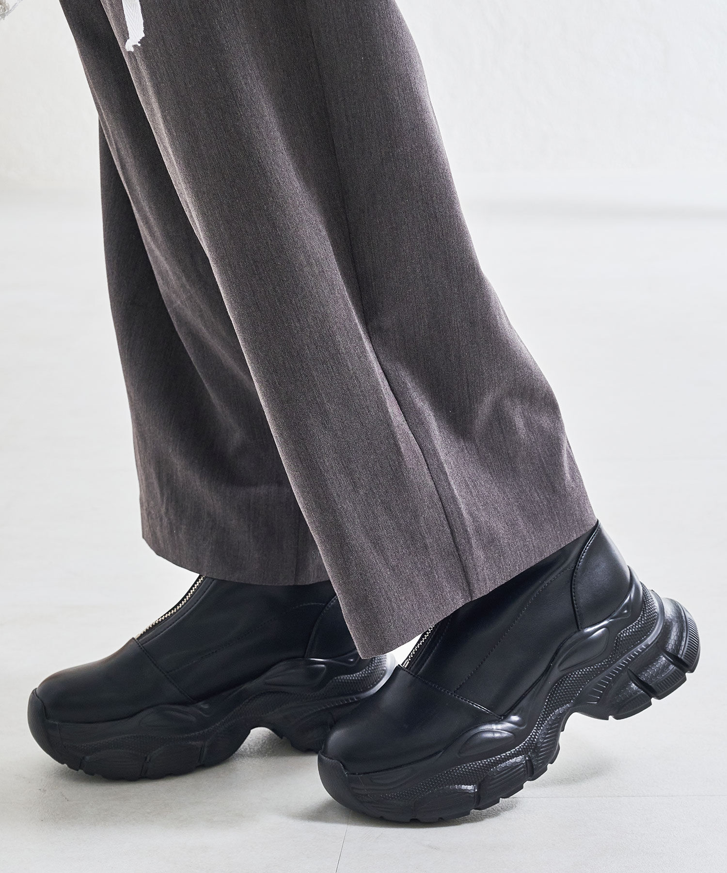 ORiental TRaffic「フロントジップスニーカーソールブーツ/41437」|ショートブーツ|