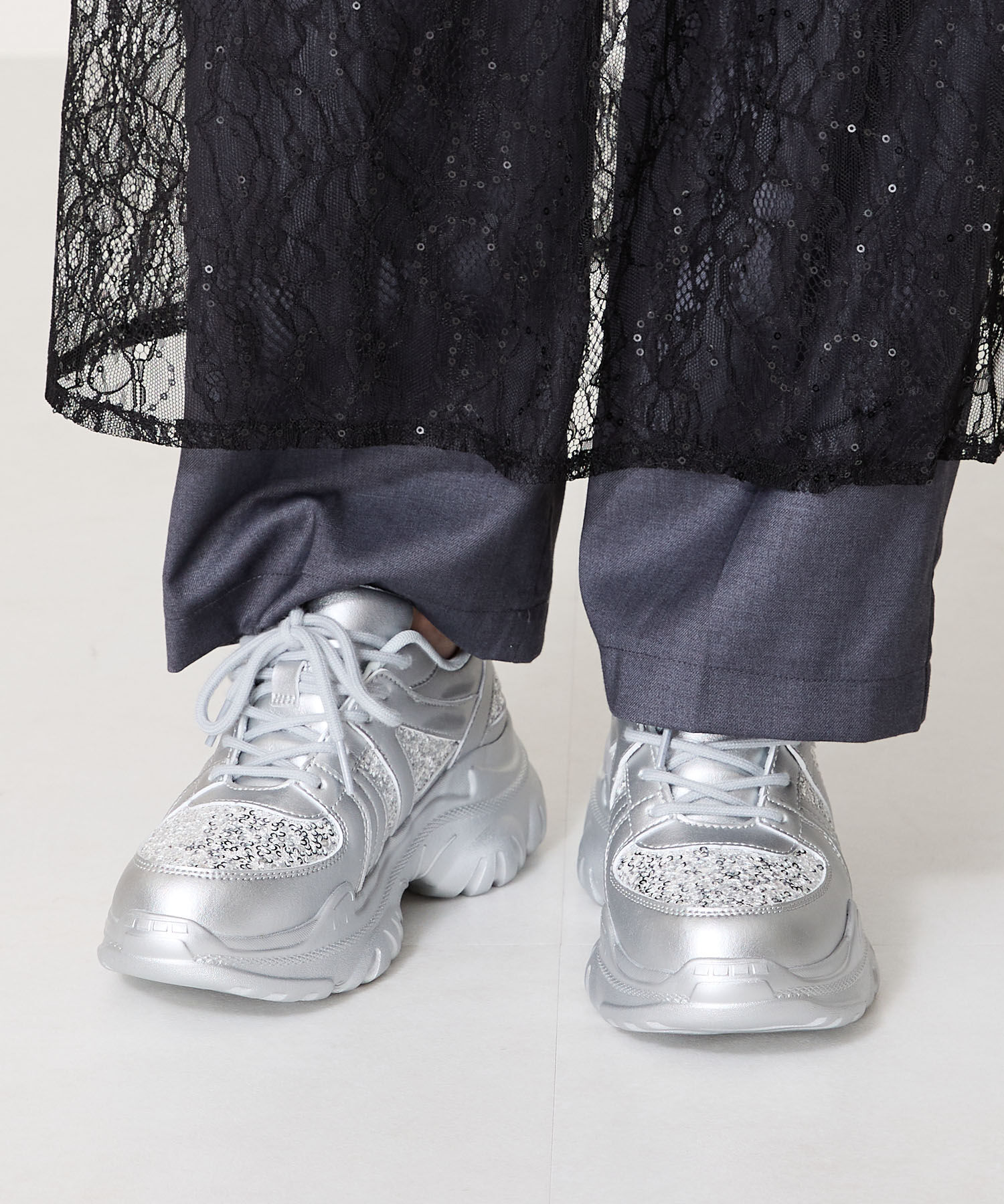 ORiental TRaffic「スパンコール 厚底 スニーカー /OT3752 クッション」|スニーカー|