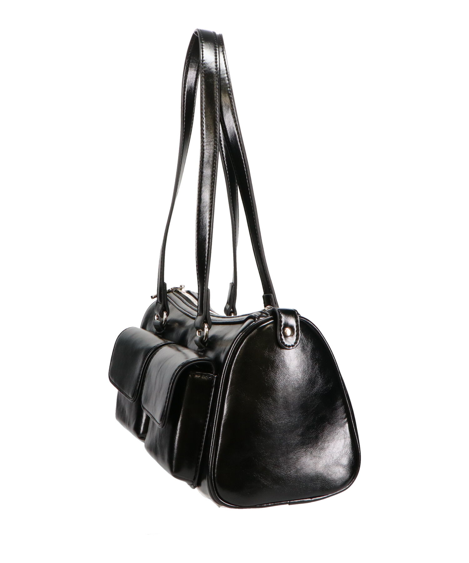 ORiental TRaffic「【トレンド】ダブルポケットボストンバッグ/BA-247 ショルダーバッグ」|ボストンバッグ|