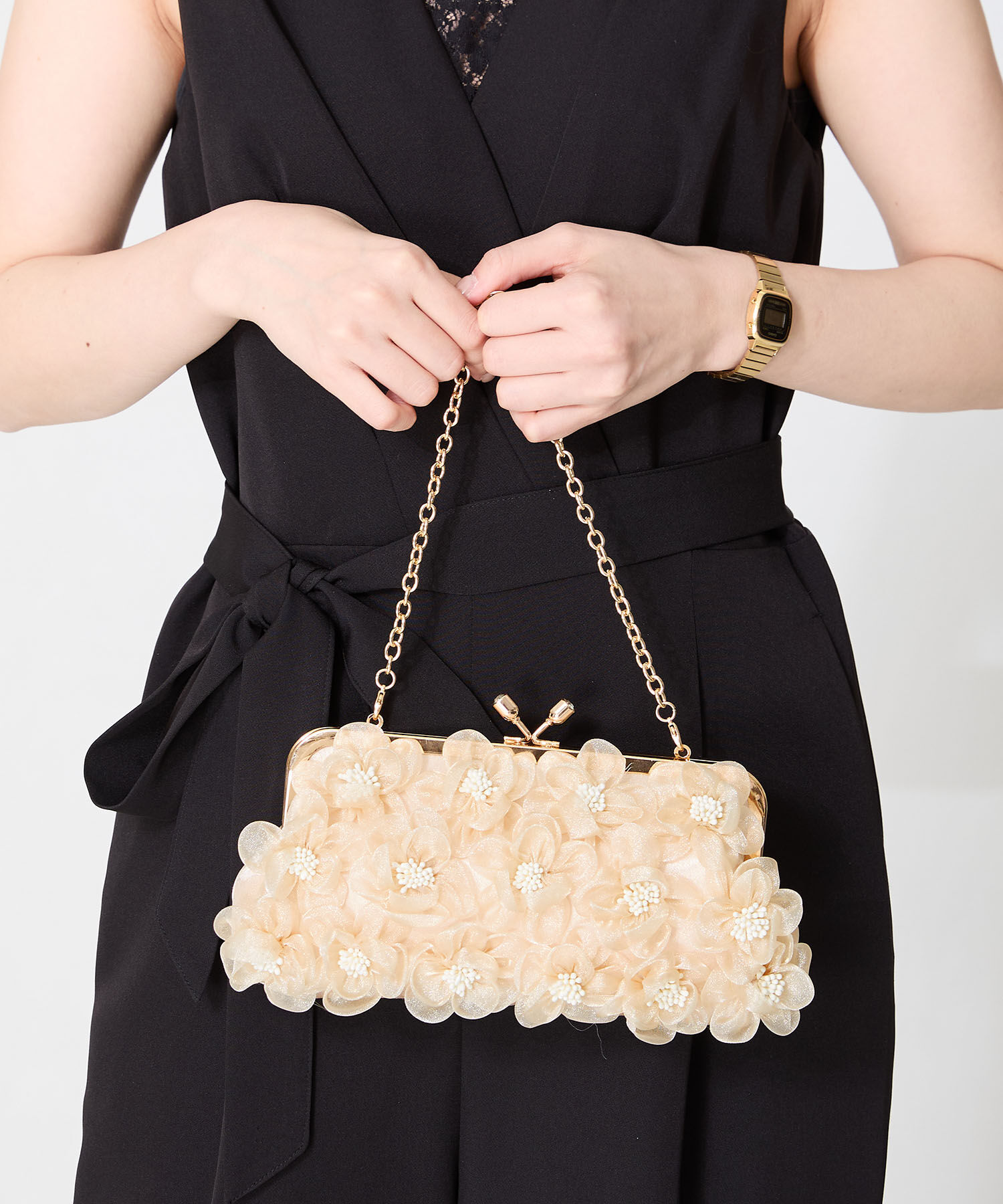 ORiental TRaffic「フラワーがま口バッグ/MOB019」|ハンドバッグ|