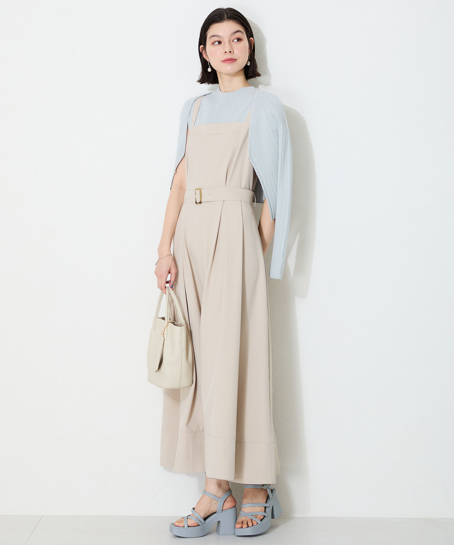 ORiental TRaffic「ナローストラップ厚底ヒールサンダル/51203 サンダル 厚底 ヒール9.3cm 人気 トレンド」|サンダル|