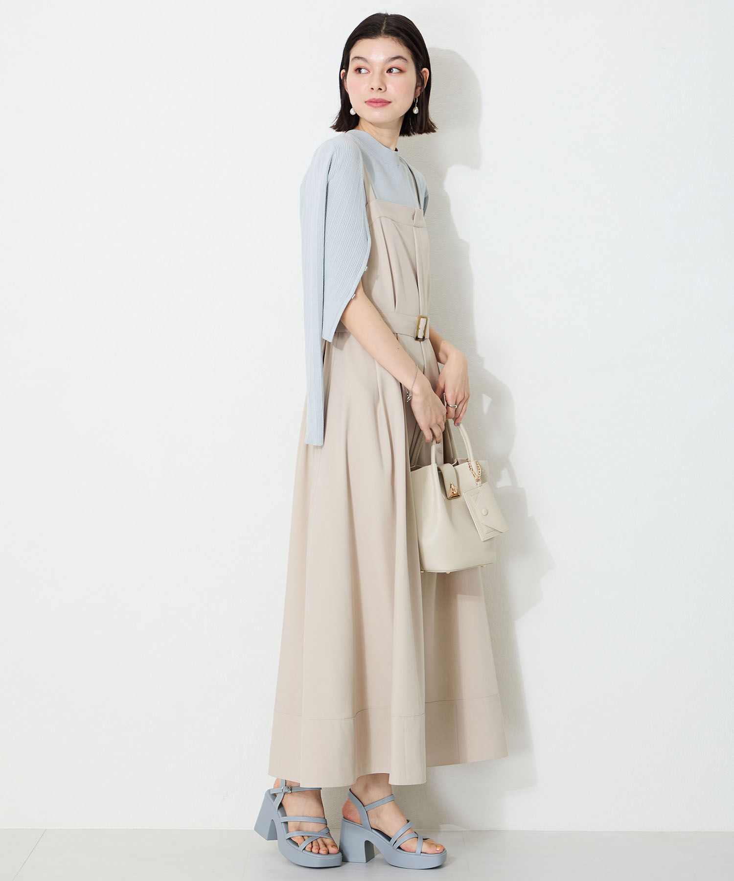 ORiental TRaffic「ナローストラップ厚底ヒールサンダル/51203 サンダル 厚底 ヒール9.3cm 人気 トレンド」|サンダル|