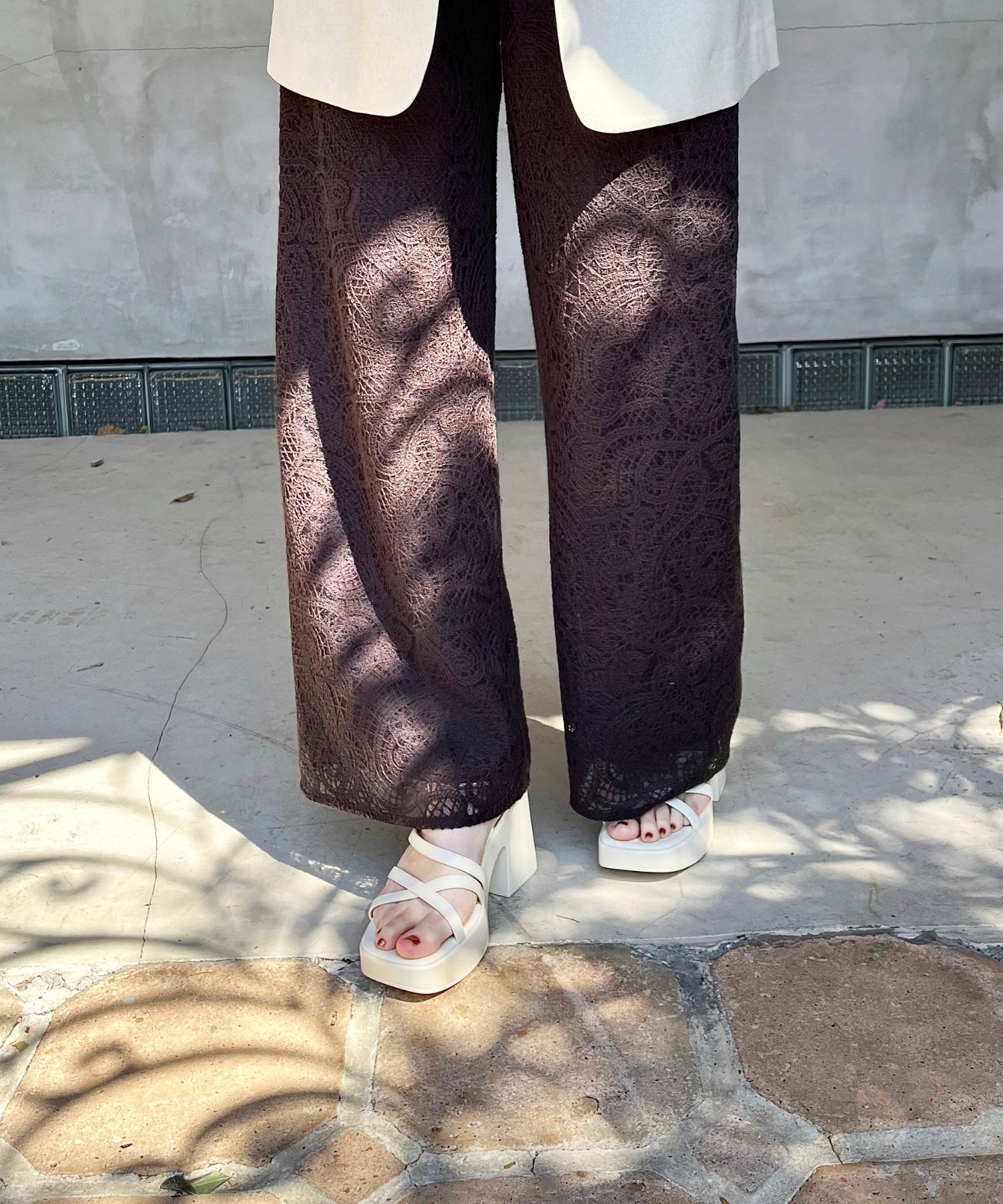 ORiental TRaffic「ナローストラップ厚底ヒールサンダル/51203 サンダル 厚底 ヒール9.3cm 人気 トレンド」|サンダル|