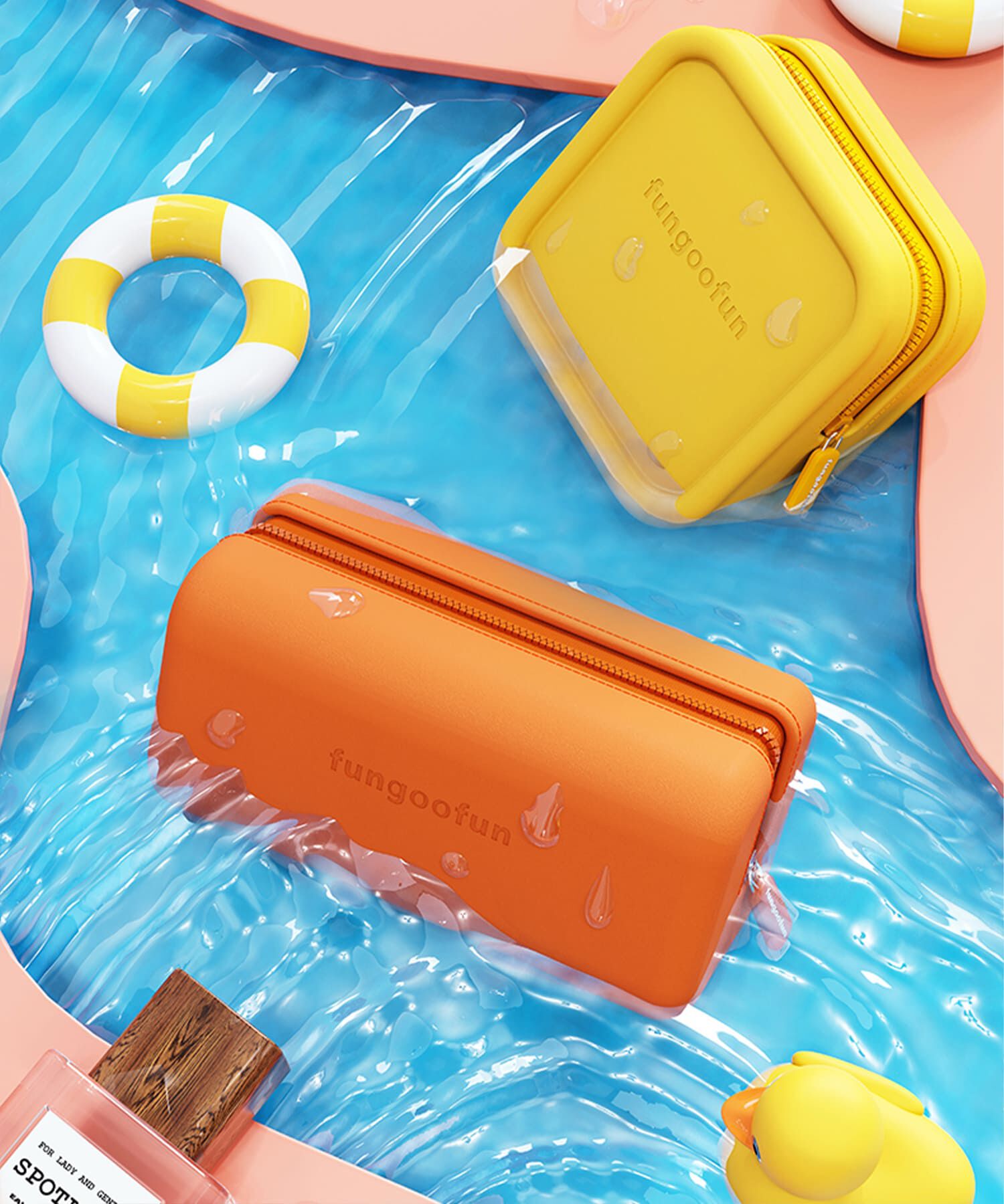 fungoofun「【WEB限定】EVA長方形マルチポーチ/G-0021 ポーチ 人気 トレンド 売れてる 軽量 柔らかい」|ハンドバッグ|