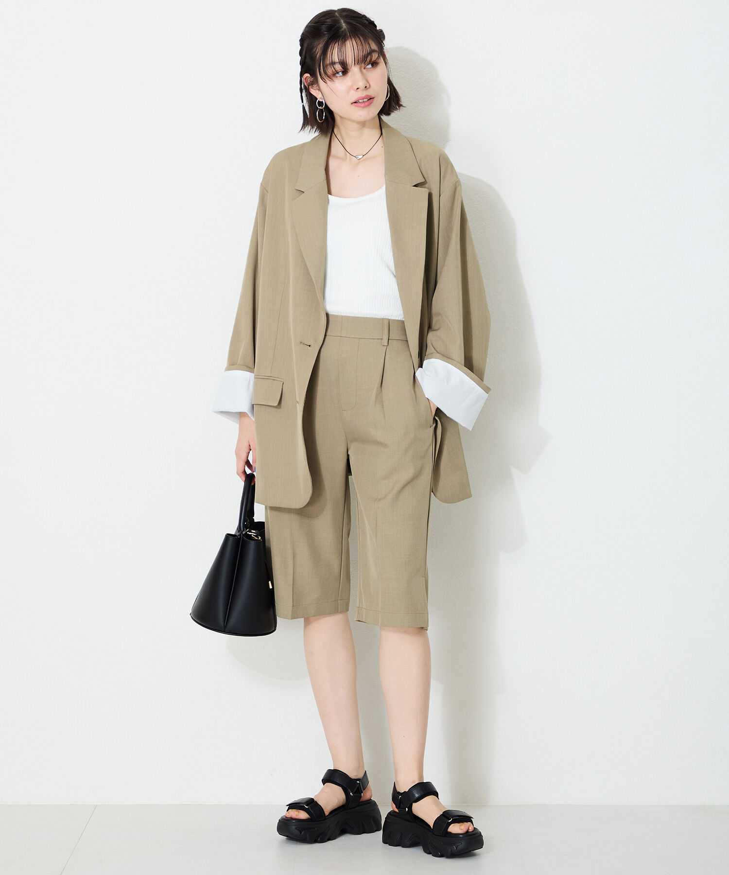 ORiental TRaffic「ボリュームソールベルトスポサン/51212 サンダル 厚底 人気 売れてる」|サンダル|