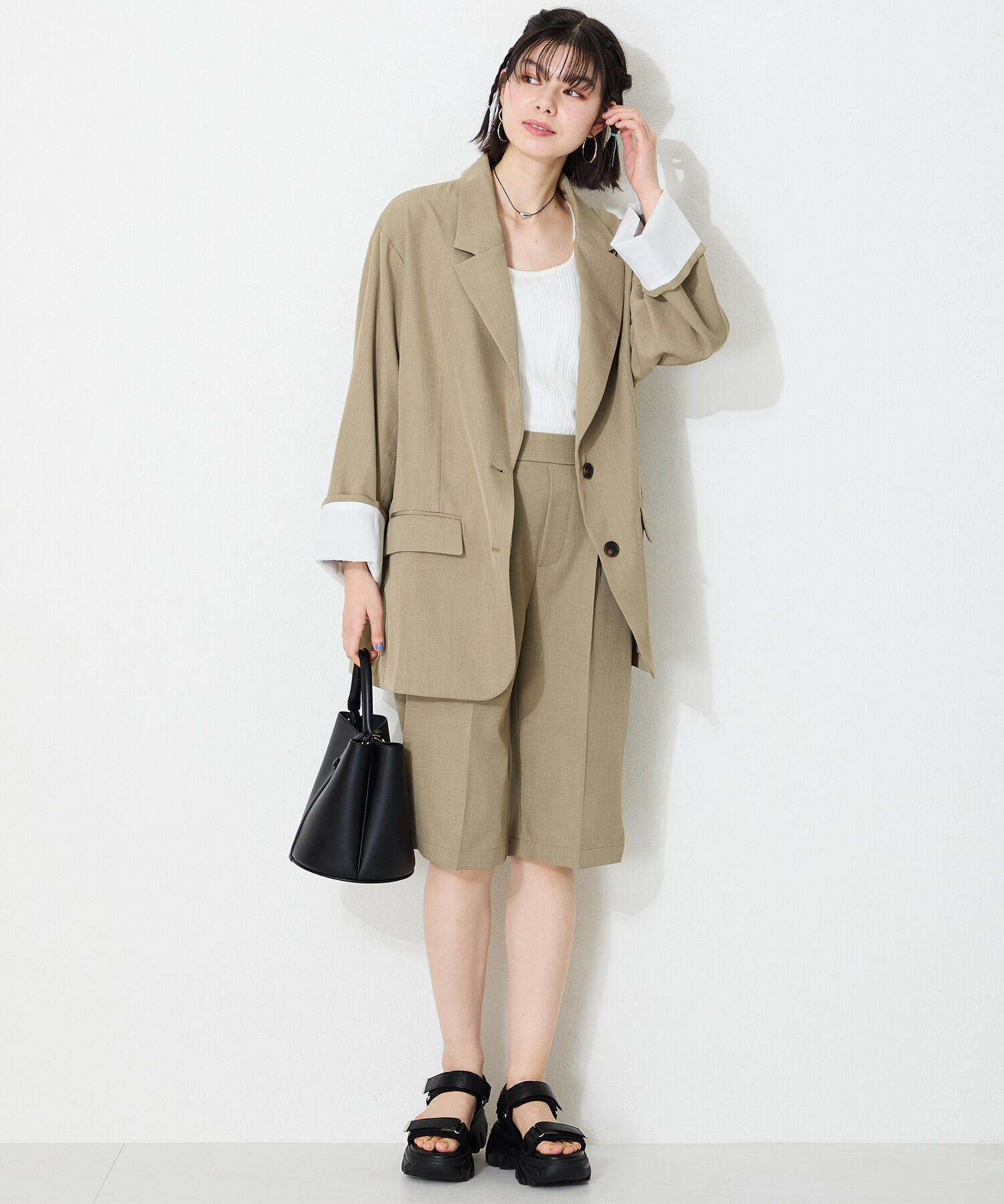 ORiental TRaffic「ボリュームソールベルトスポサン/51212 サンダル 厚底 人気 売れてる」|サンダル|