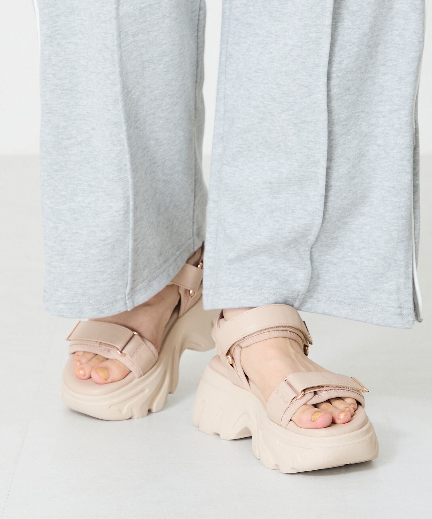 ORiental TRaffic「ボリュームソールベルトスポサン/51212 サンダル 厚底 人気 売れてる」|サンダル|