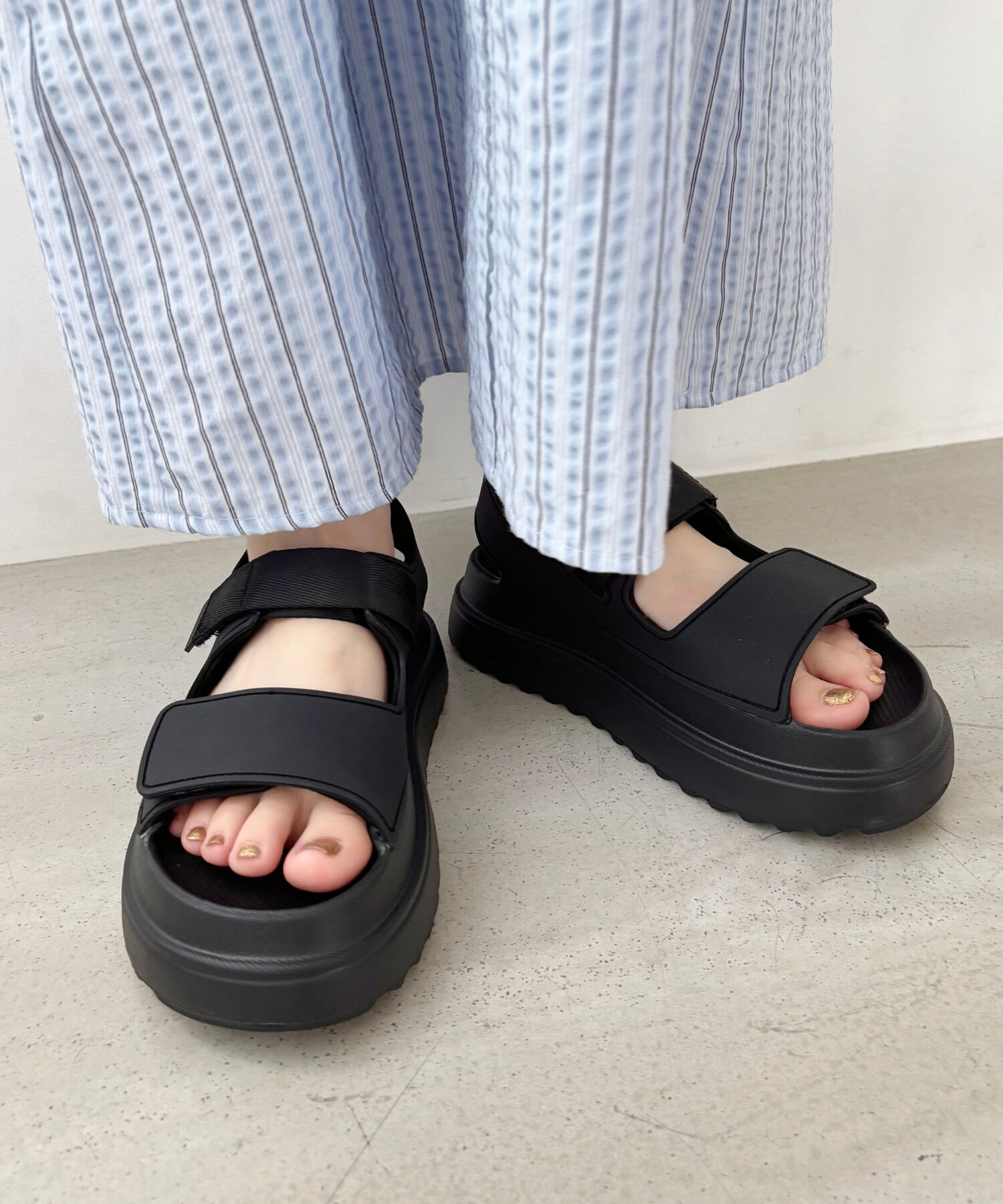 ORiental TRaffic「【リカバリーサンダル】ベルクロ EVAサンダル /OT3228 軽量 サンダル 人気 厚底」|サンダル|