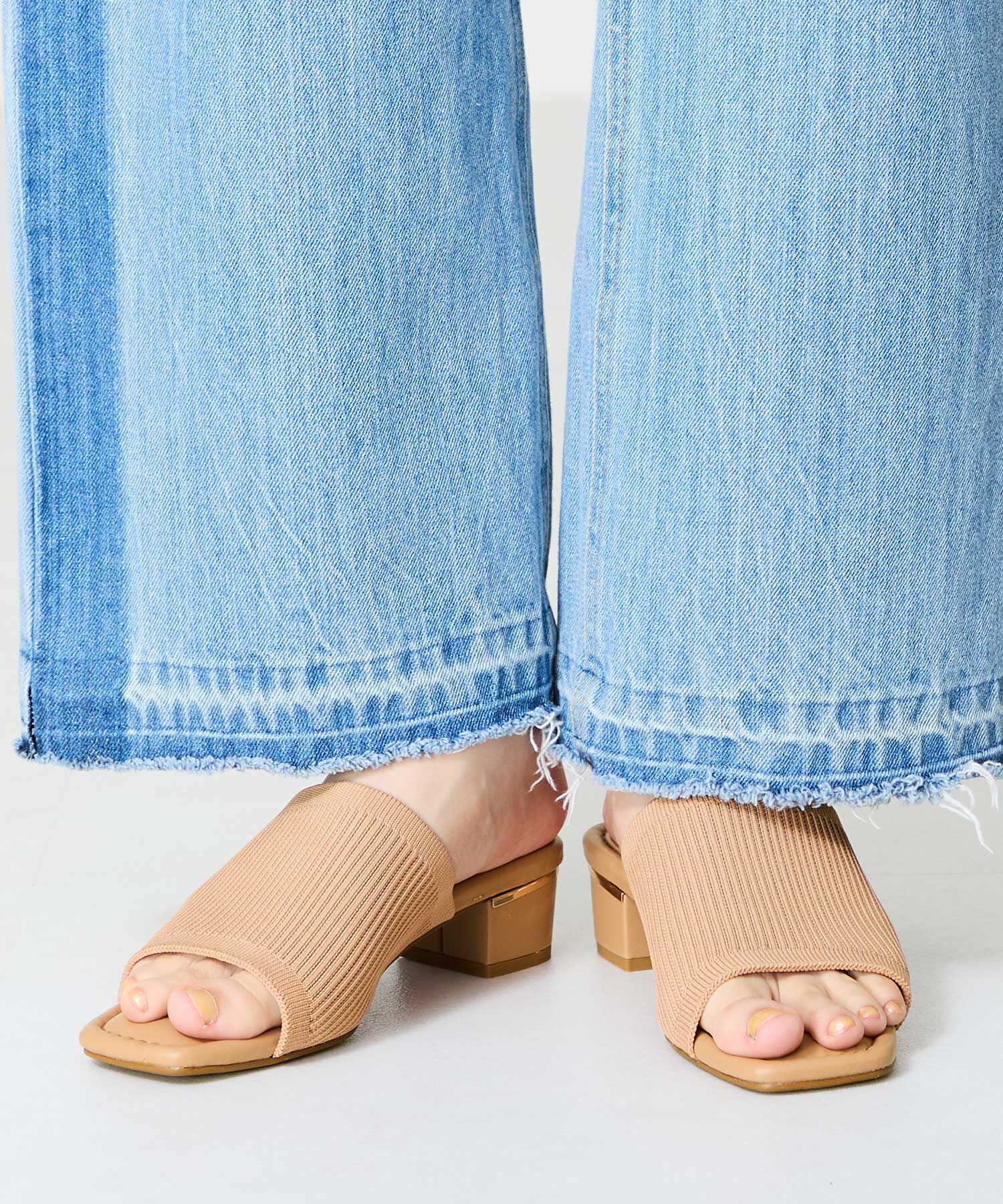 WA Oriental TRaffic「ニットミュールサンダル/52207 ミュール ニット トレンド サンダル 柔らかい 人気」|サンダル|