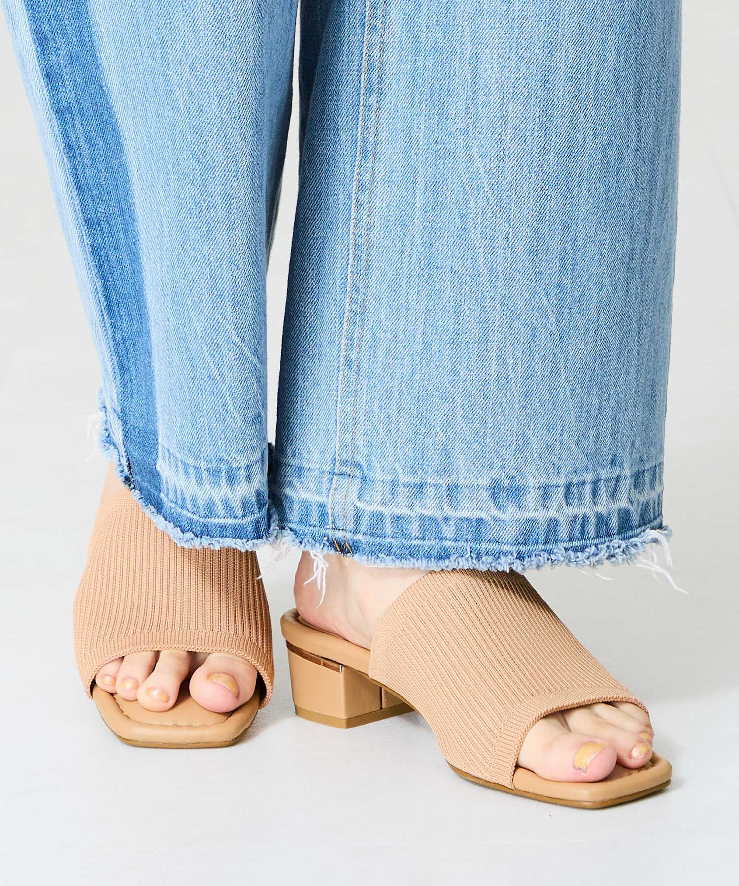 WA Oriental TRaffic「ニットミュールサンダル/52207 ミュール ニット トレンド サンダル 柔らかい 人気」|サンダル|