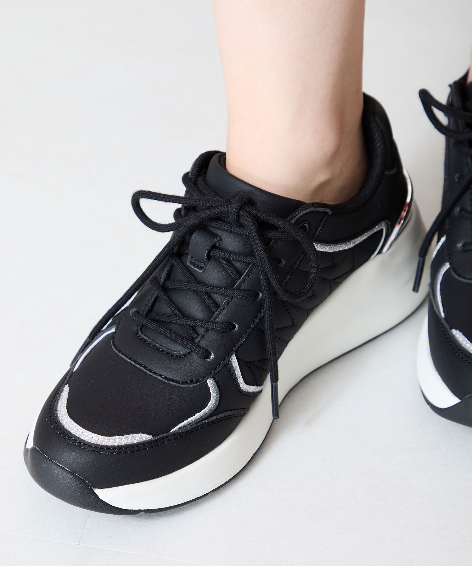 ORiental TRaffic「ステッチデザインヒールスニーカー/OT3766 スニーカー　カジュアル 人気 トレンド」|スニーカー|