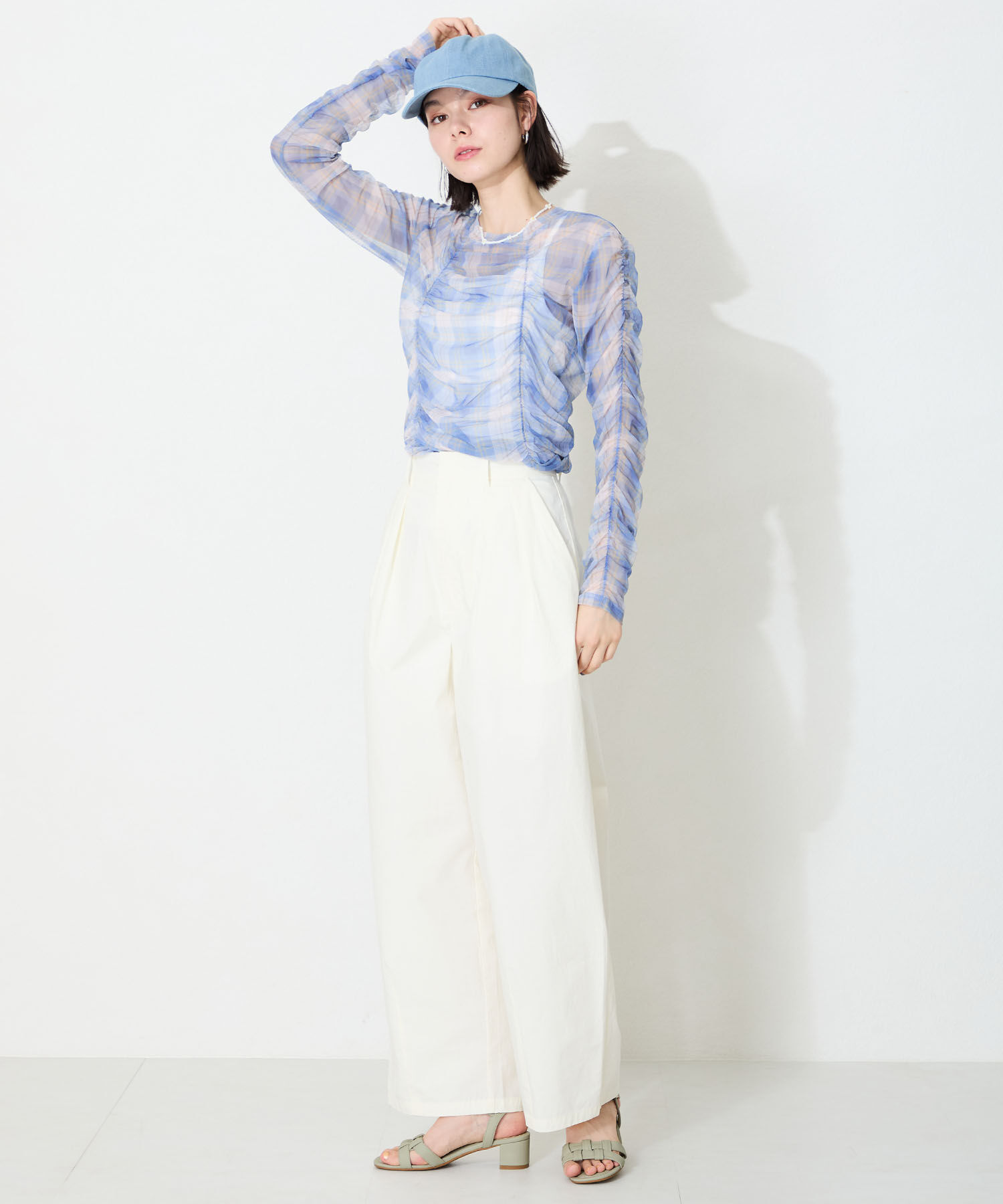 WA Oriental TRaffic「編み込みヒールサンダル/52203 サンダル 人気 トレンド 華奢 ヒール5.2cm」|サンダル|