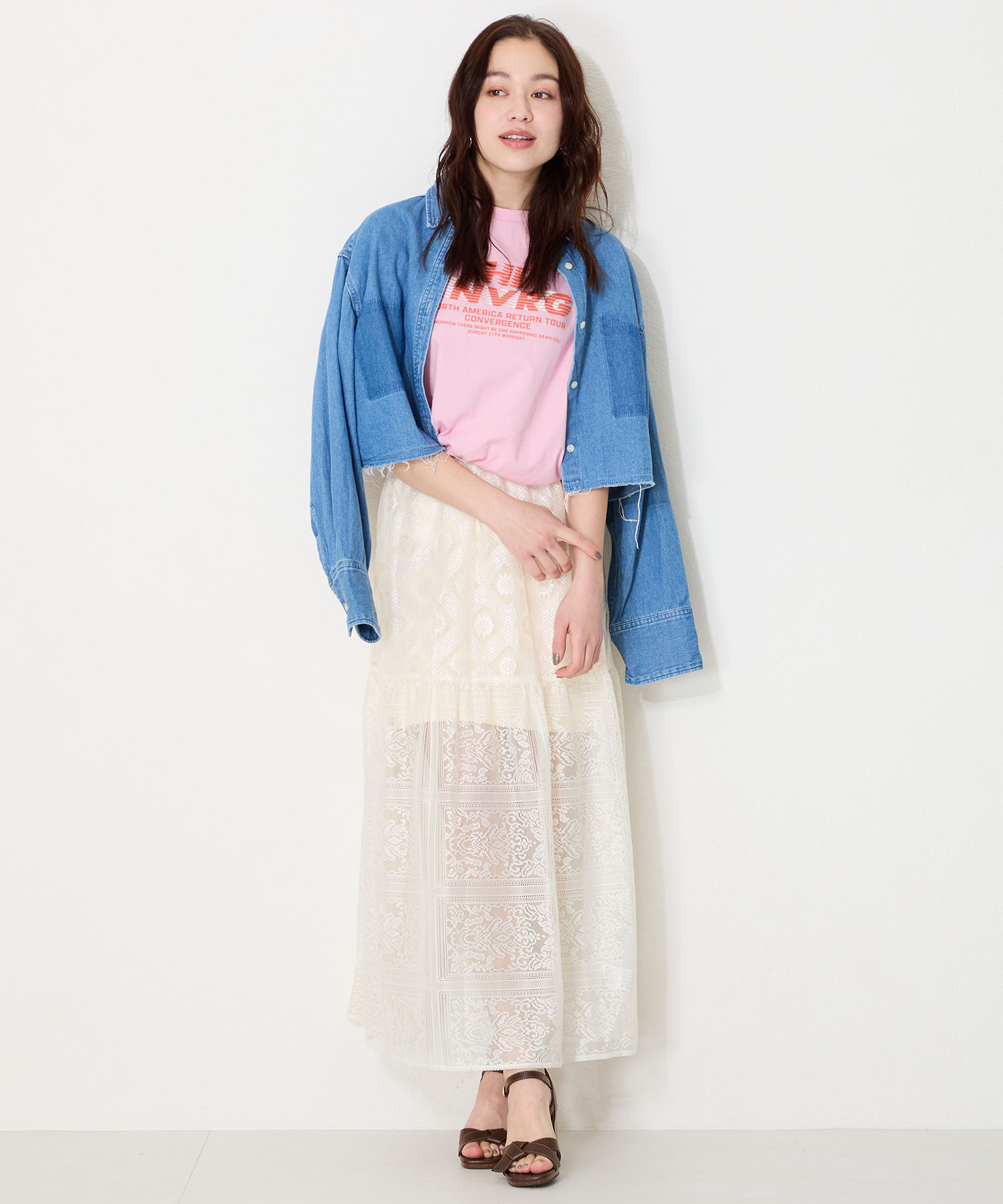 ORiental TRaffic「リボンベルトウッドヒールサンダル/51225 サンダル 人気 ヒール8.2cm」|サンダル|