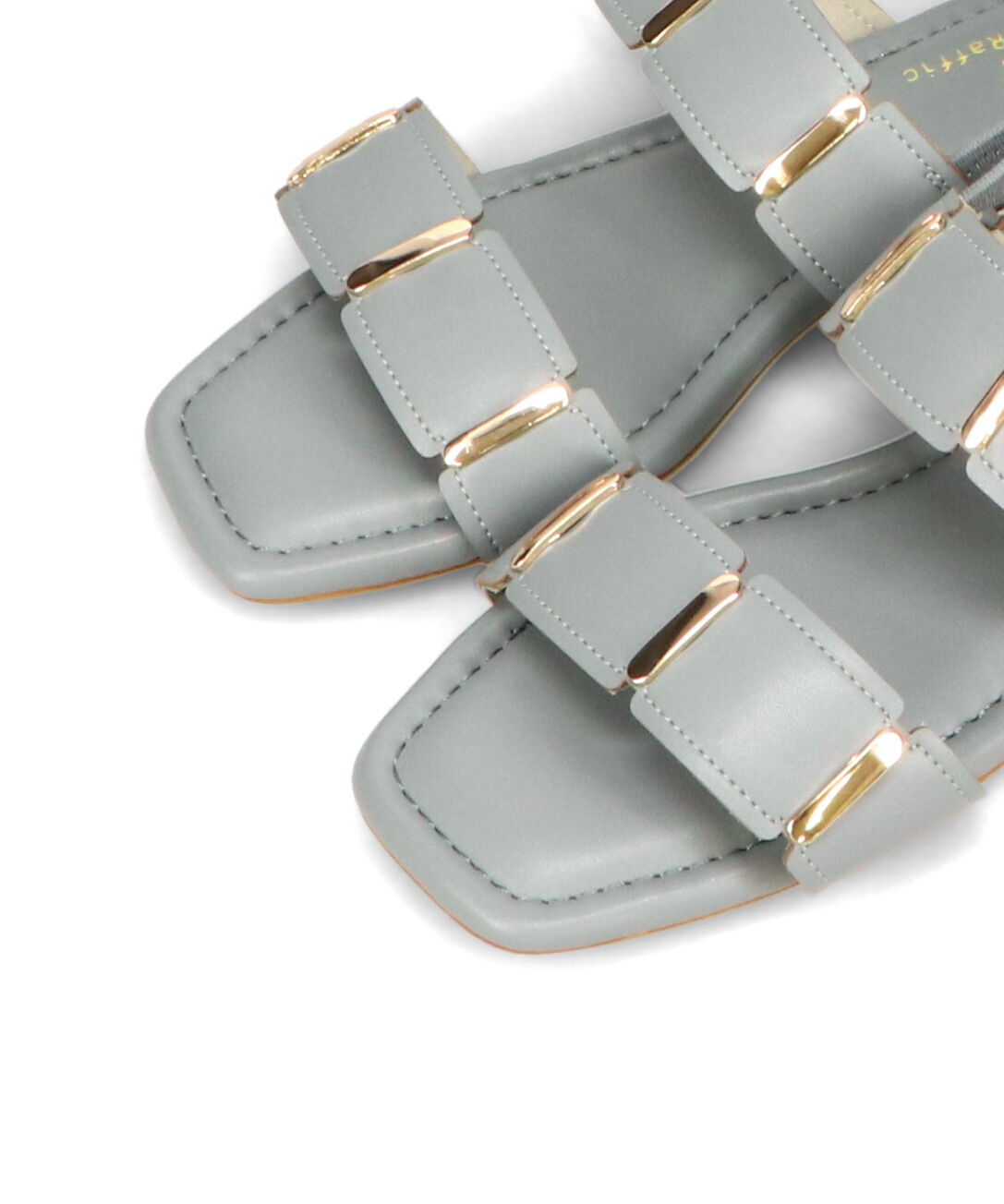 WA Oriental TRaffic「ゴールドモチーフフラットサンダル/52211 サンダル フラット スクエアトゥ クッション」|サンダル|