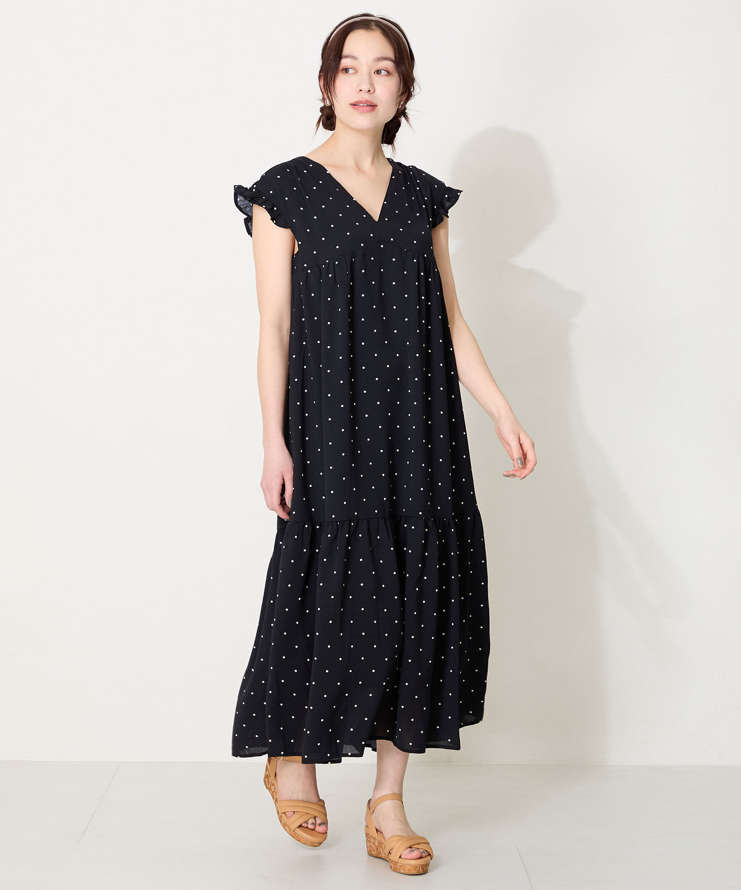 WA Oriental TRaffic「パデットクロスコルクウエッジサンダル/52212 サンダル　人気 トレンド」|サンダル|