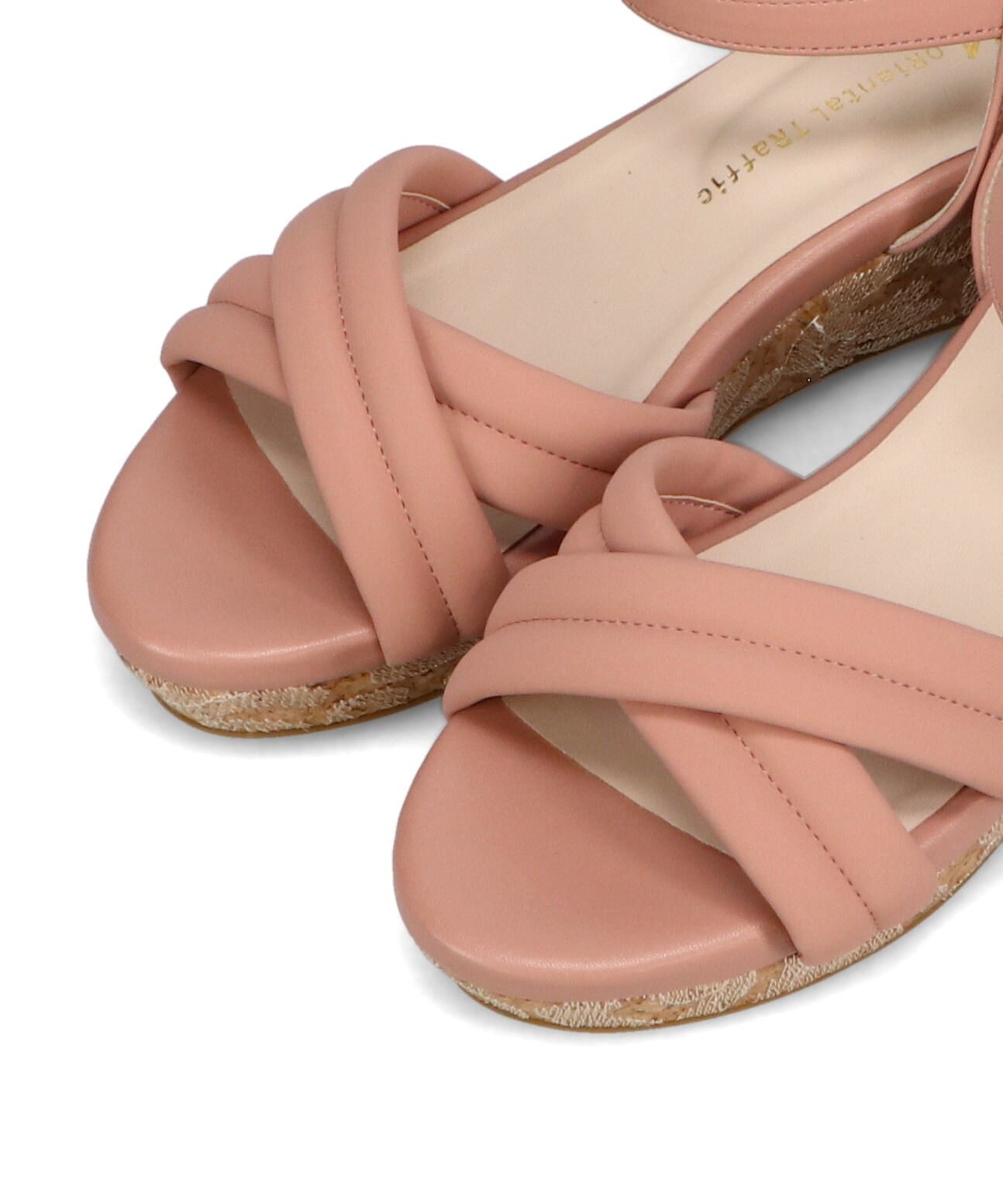 WA Oriental TRaffic「パデットクロスコルクウエッジサンダル/52212 サンダル　人気 トレンド」|サンダル|