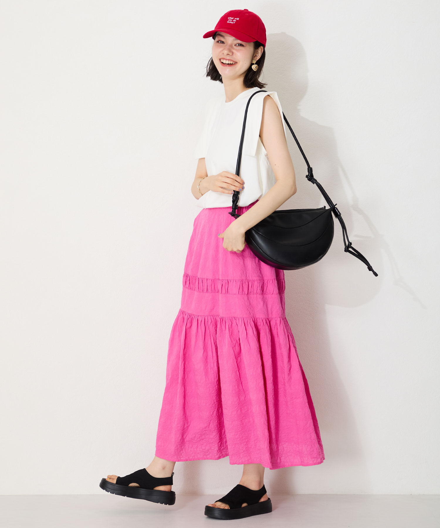 ORiental TRaffic「【Fit meサンダル】サイドオープンニット厚底サンダル/55207 サンダル WEB限定 ニット 軽い」|サンダル|